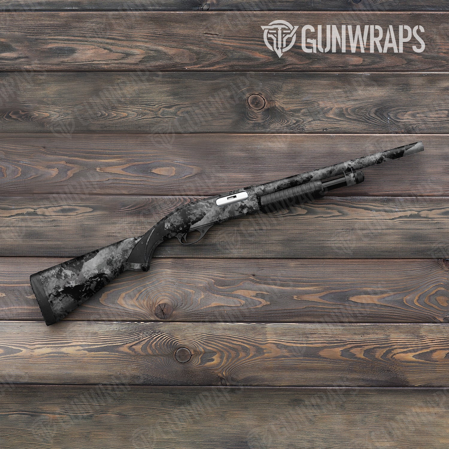 Shotgun Substrate Steel Camo Gun Skin Vinyl Wrap