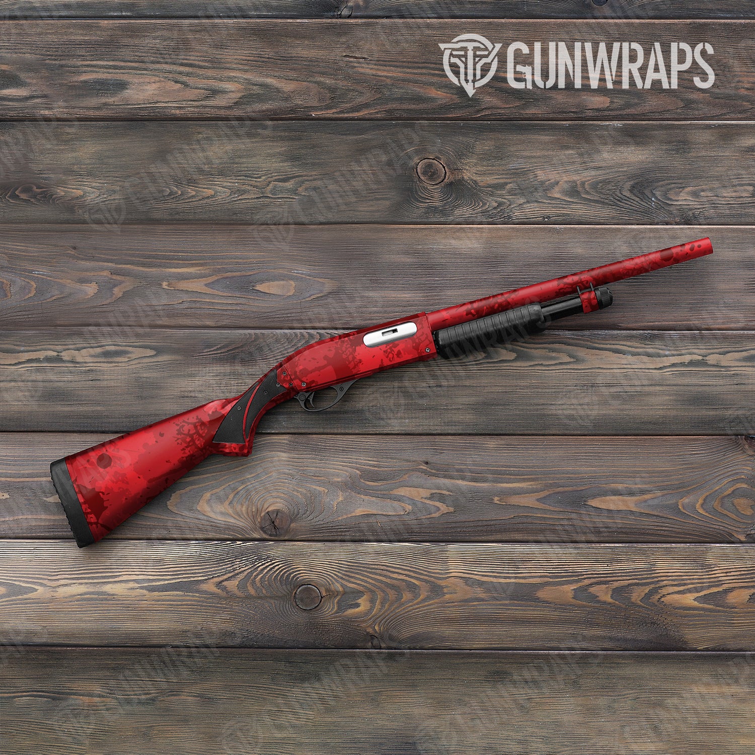 Shotgun Tire Splatter Elite Red Camo Gun Skin Vinyl Wrap