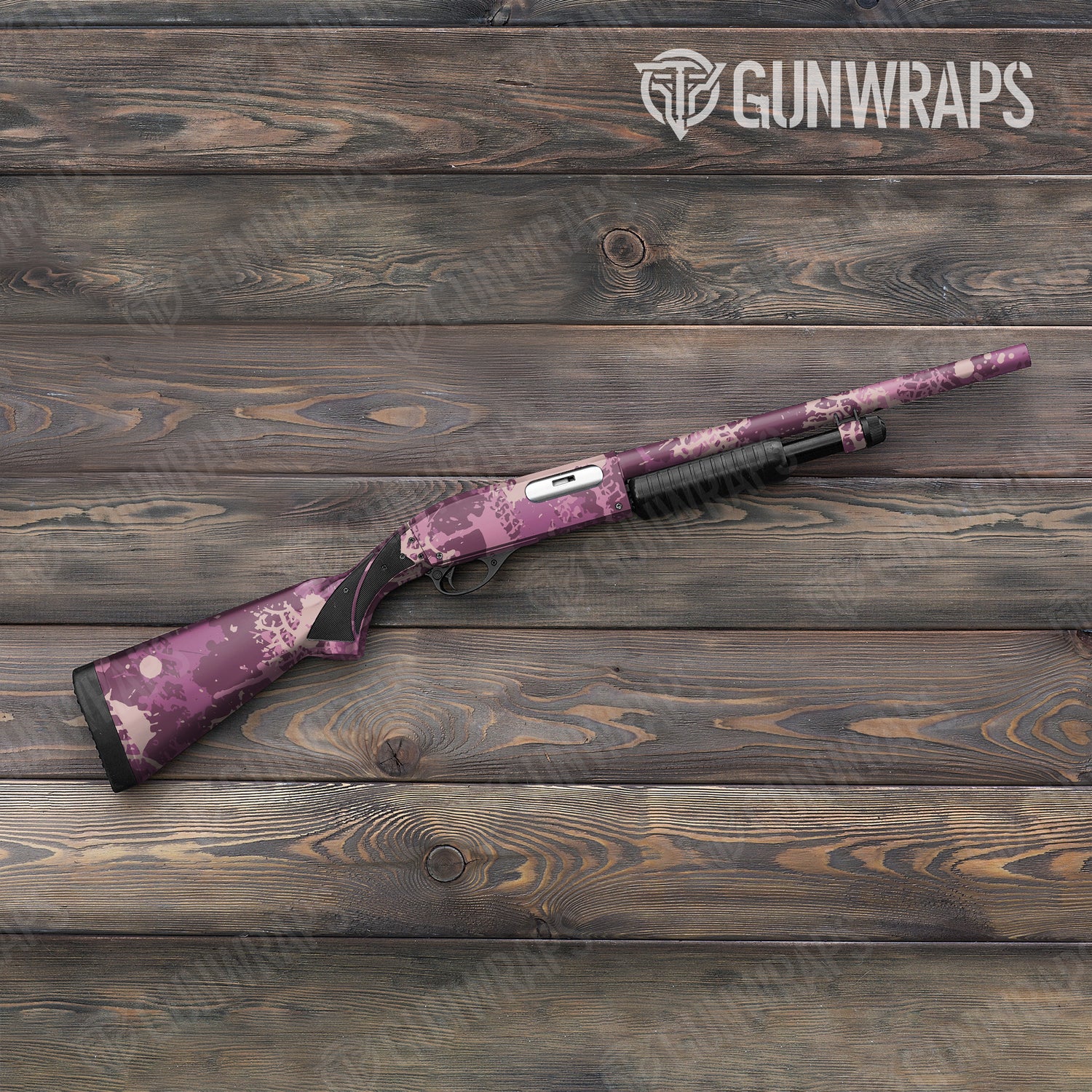 Shotgun Tire Splatter Floral Camo Gun Skin Vinyl Wrap