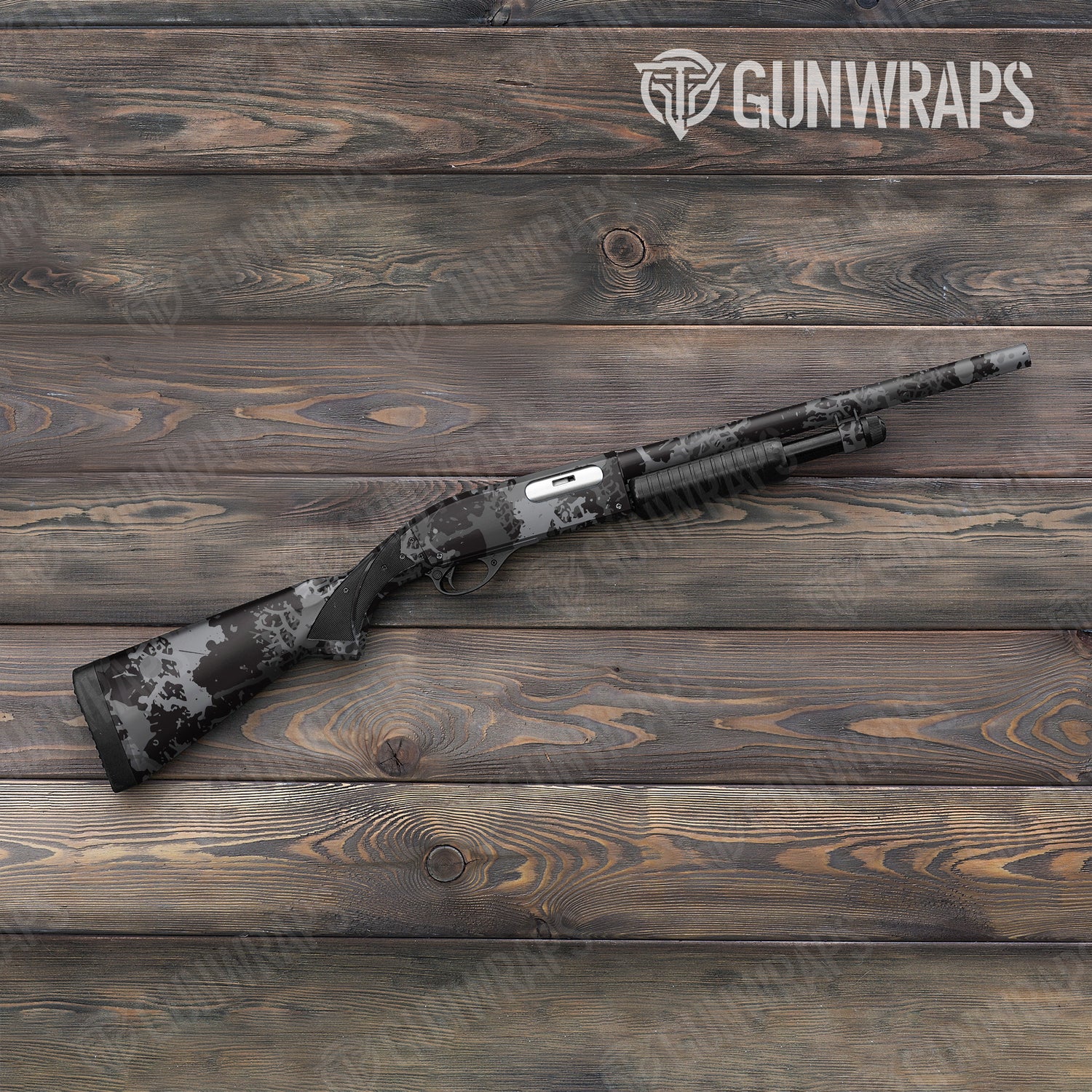 Shotgun Tire Splatter Midnight Camo Gun Skin Vinyl Wrap