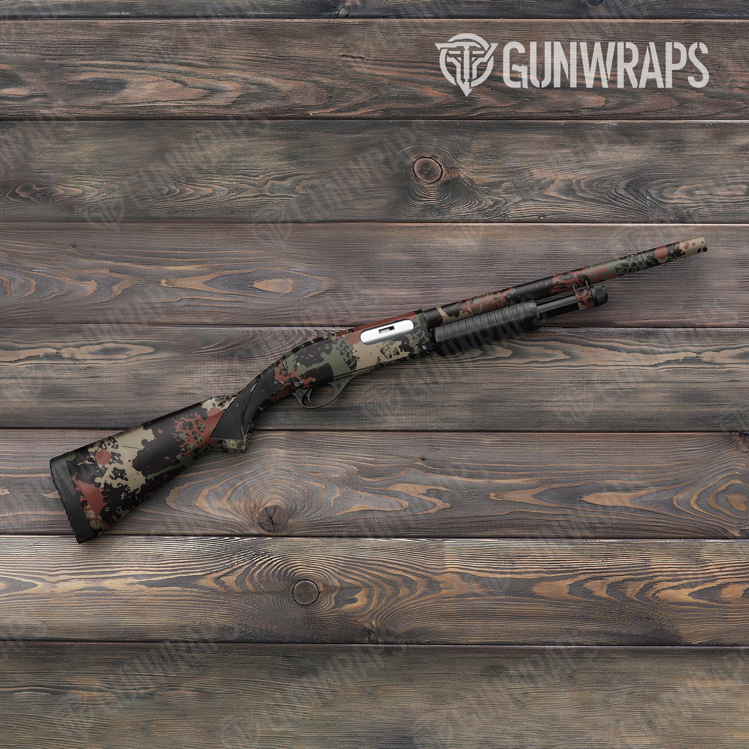 Shotgun Tire Splatter Militant Copper Camo Gun Skin Vinyl Wrap