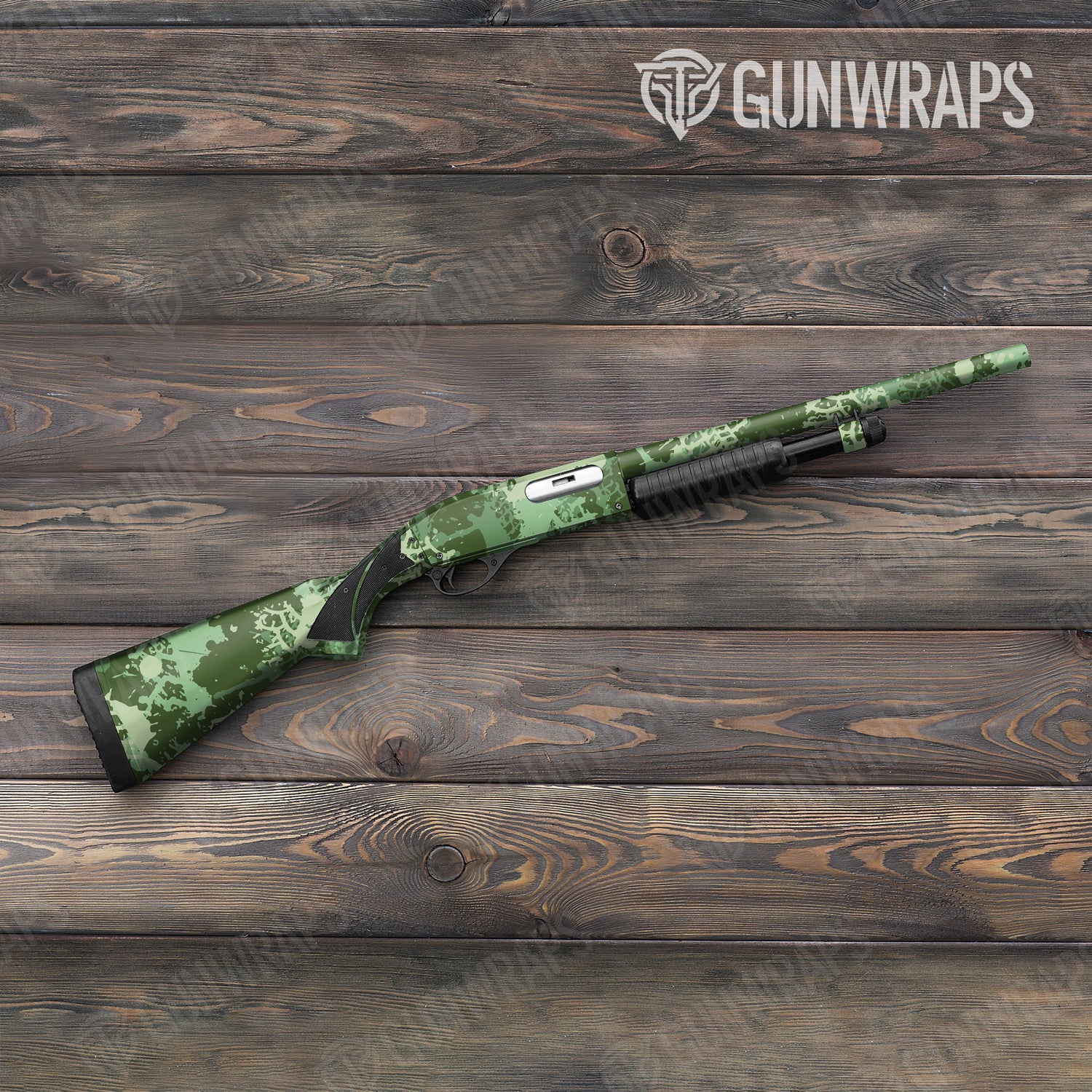 Shotgun Tire Splatter Pistachio Camo Gun Skin Vinyl Wrap