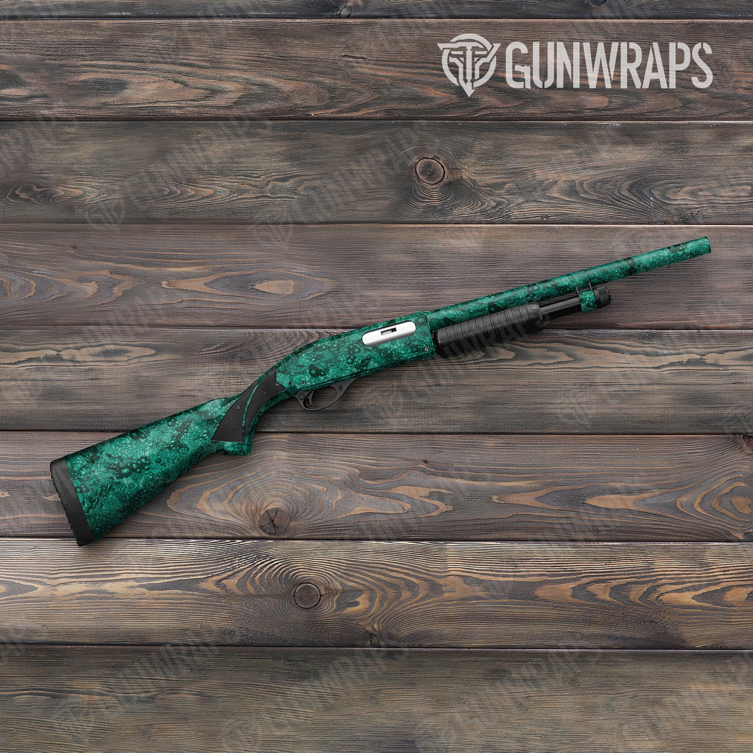 Shotgun Toadaflage Teal Camo Gun Skin Vinyl Wrap