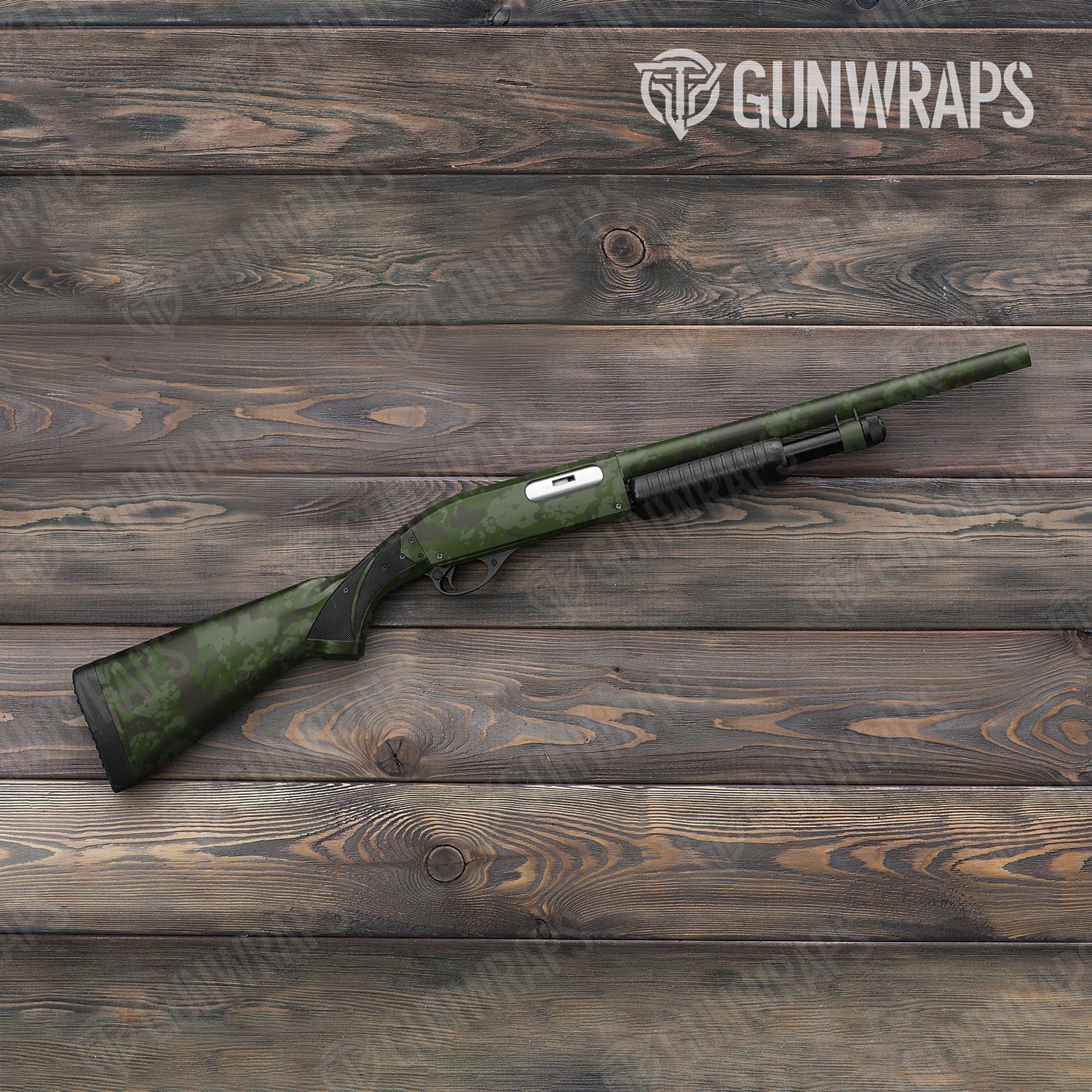 Shotgun Treetop Army Dark Green Camo Gun Skin Vinyl Wrap