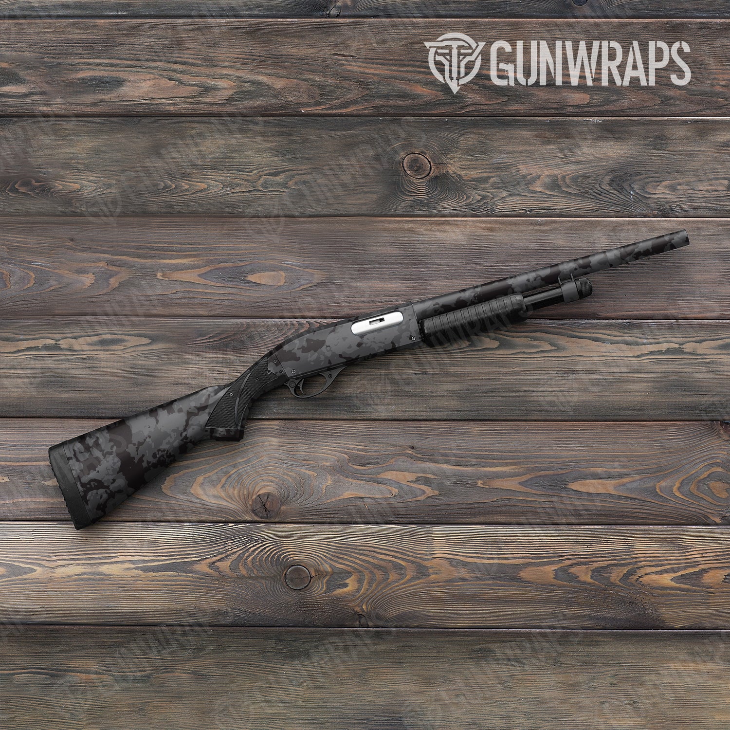 Shotgun Treetop Elite Black Camo Gun Skin Vinyl Wrap