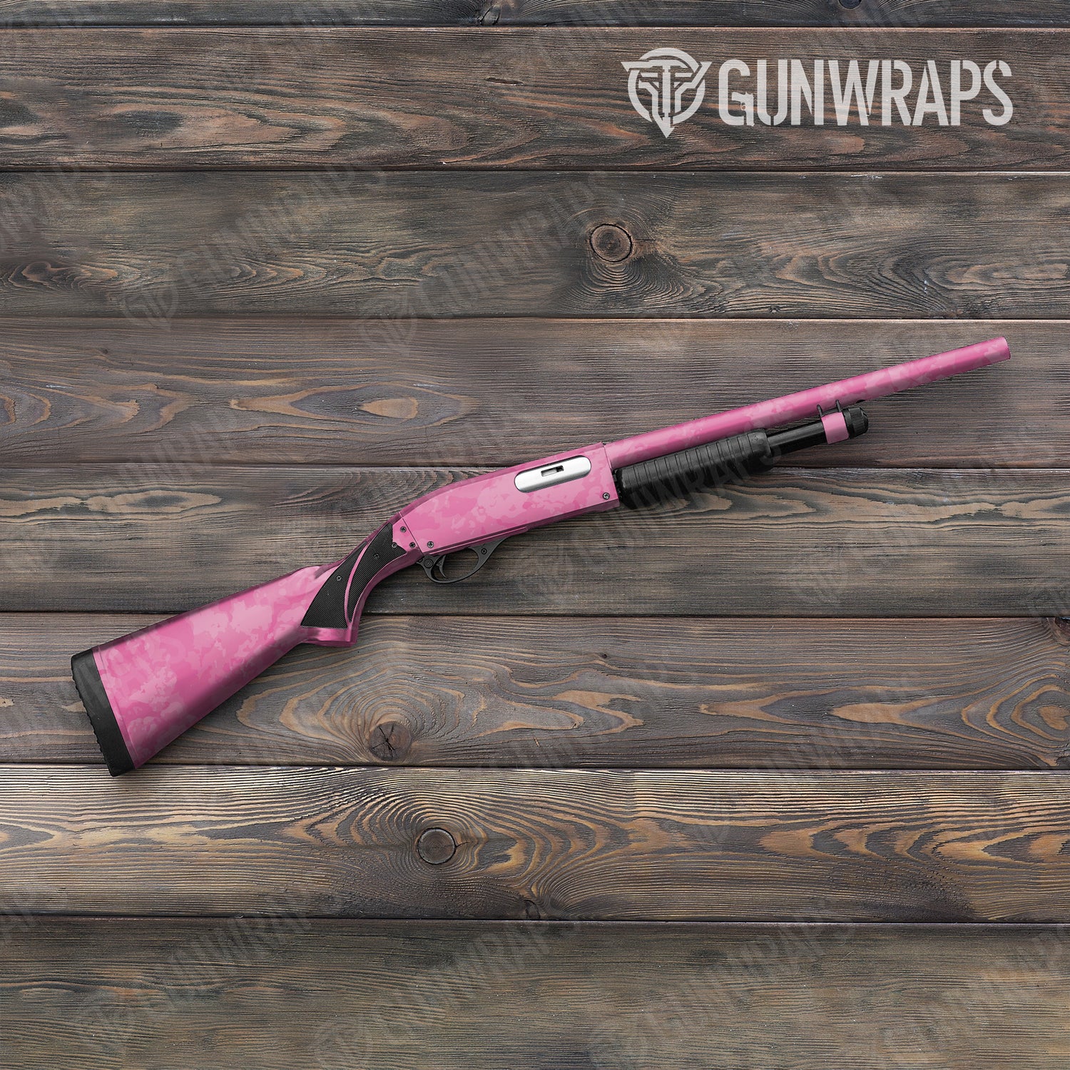 Shotgun Treetop Elite Pink Camo Gun Skin Vinyl Wrap