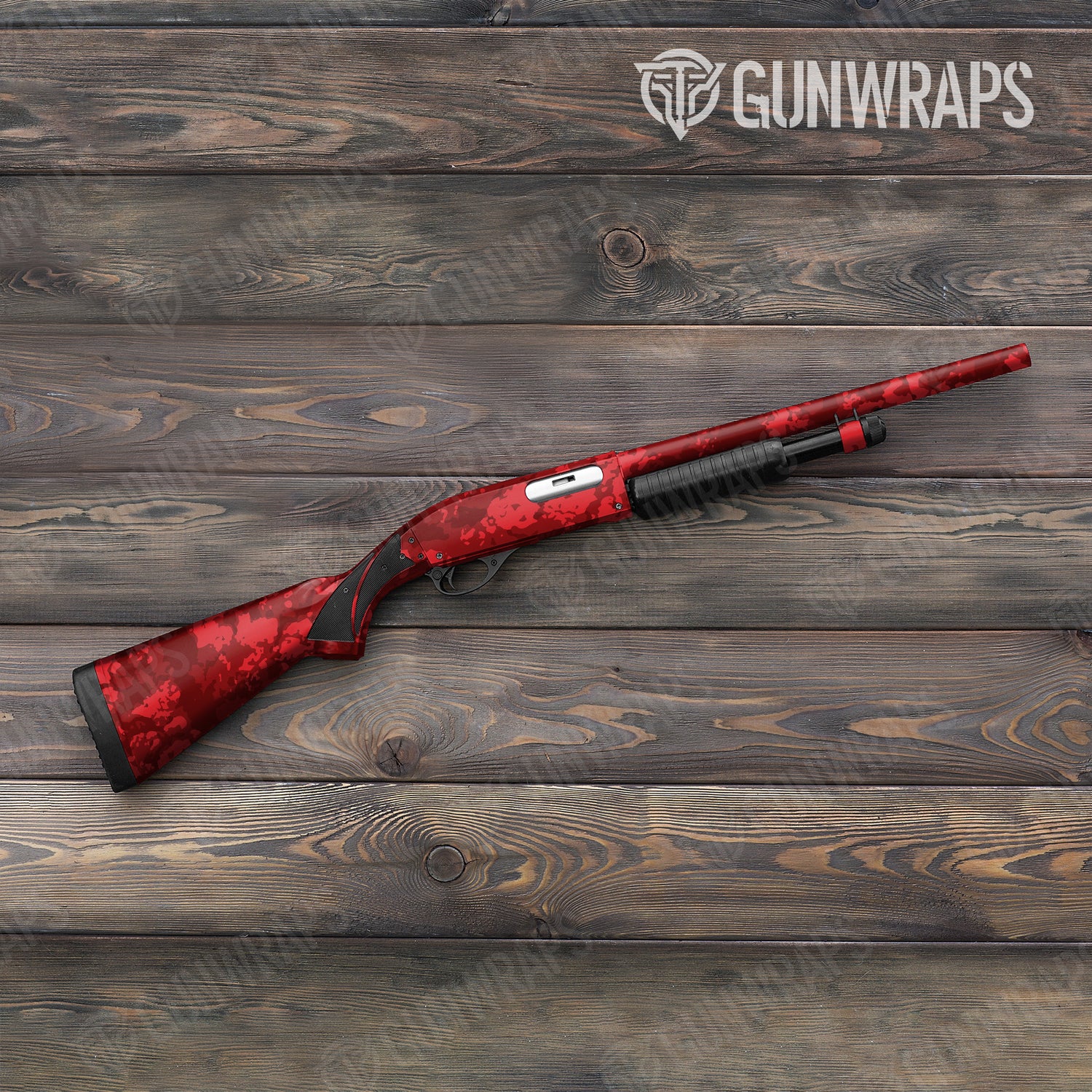 Shotgun Treetop Elite Red Camo Gun Skin Vinyl Wrap