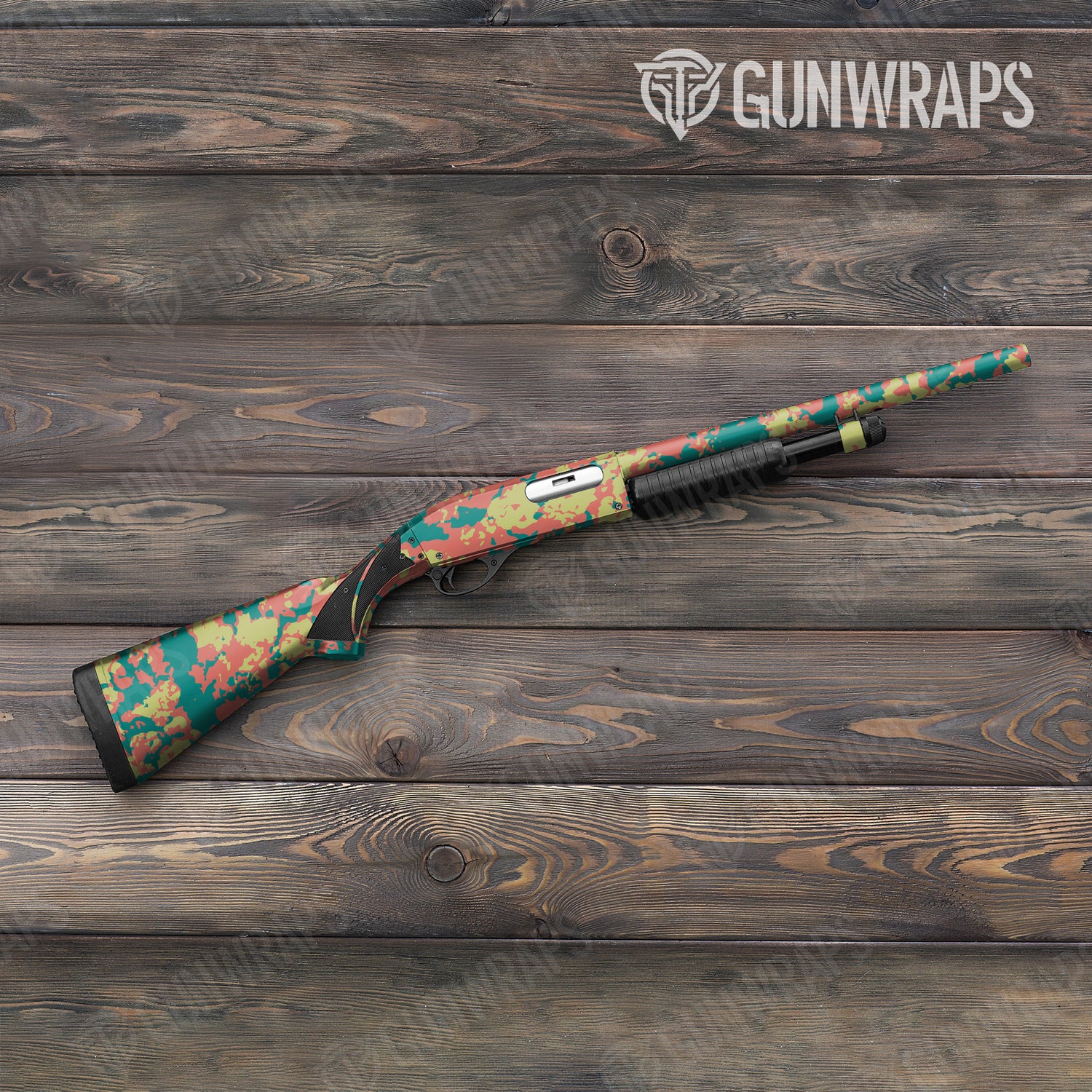 Shotgun Treetop Fiesta Camo Gun Skin Vinyl Wrap