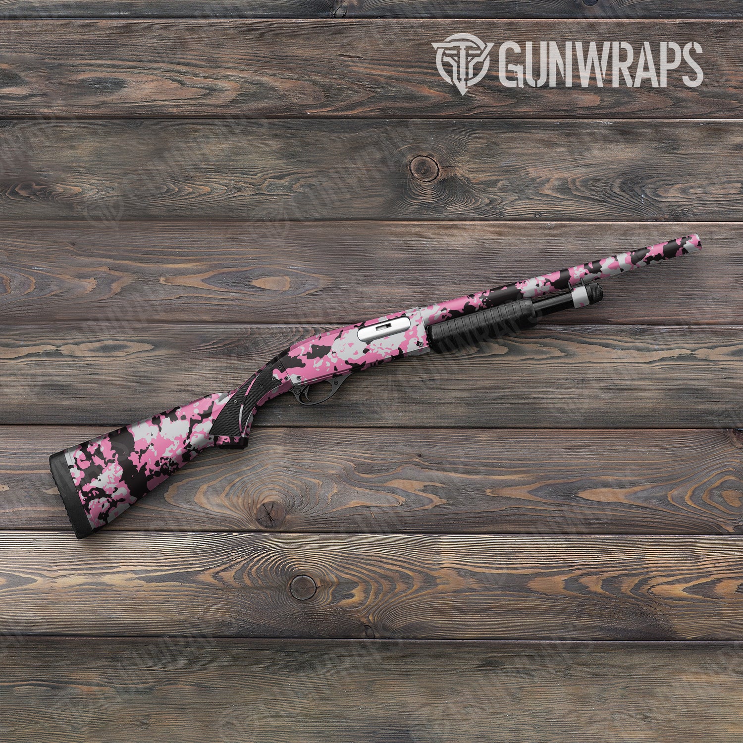 Shotgun Treetop Pink Tiger Camo Gun Skin Vinyl Wrap