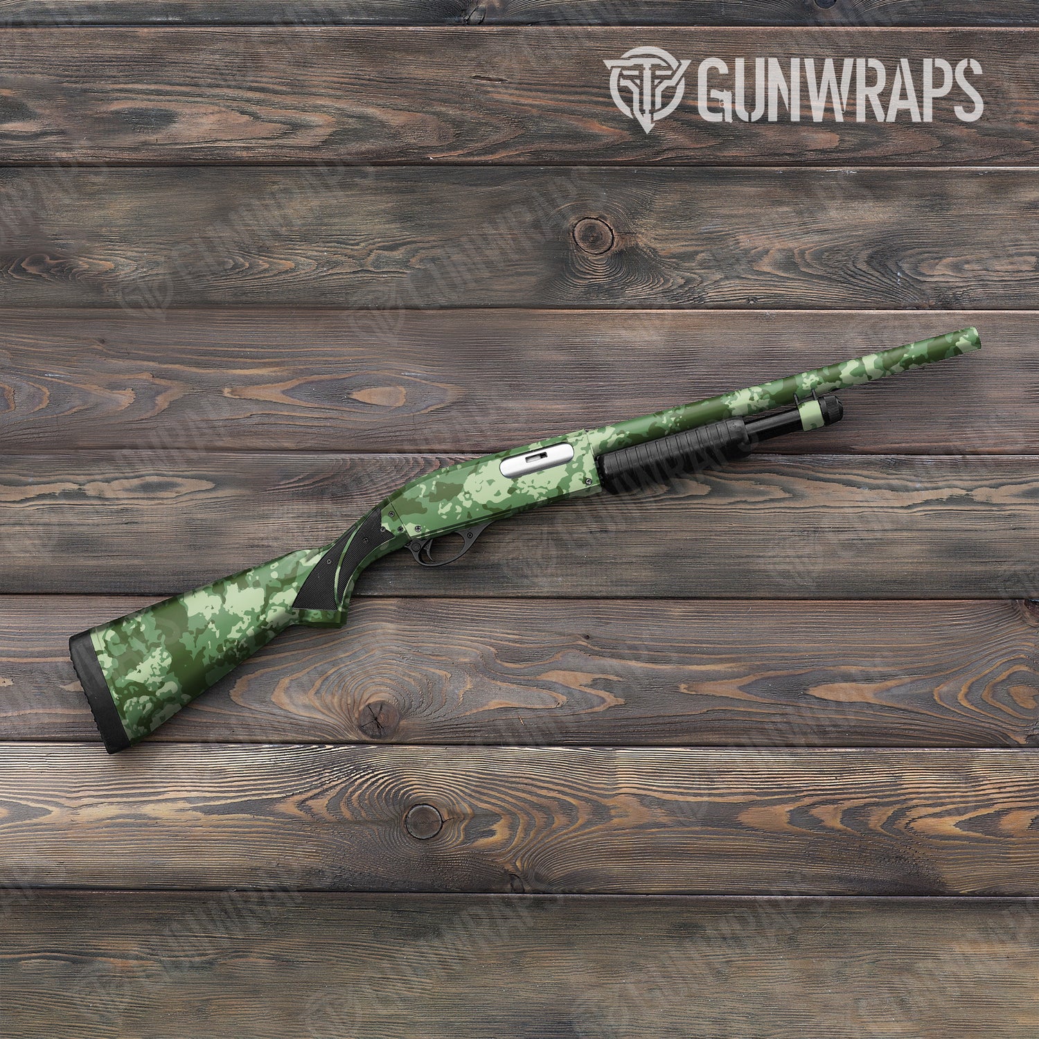 Shotgun Treetop Pistachio Camo Gun Skin Vinyl Wrap