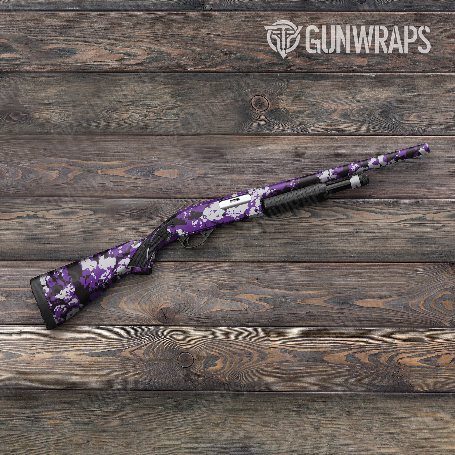 Shotgun Treetop Purple Tiger Camo Gun Skin Vinyl Wrap