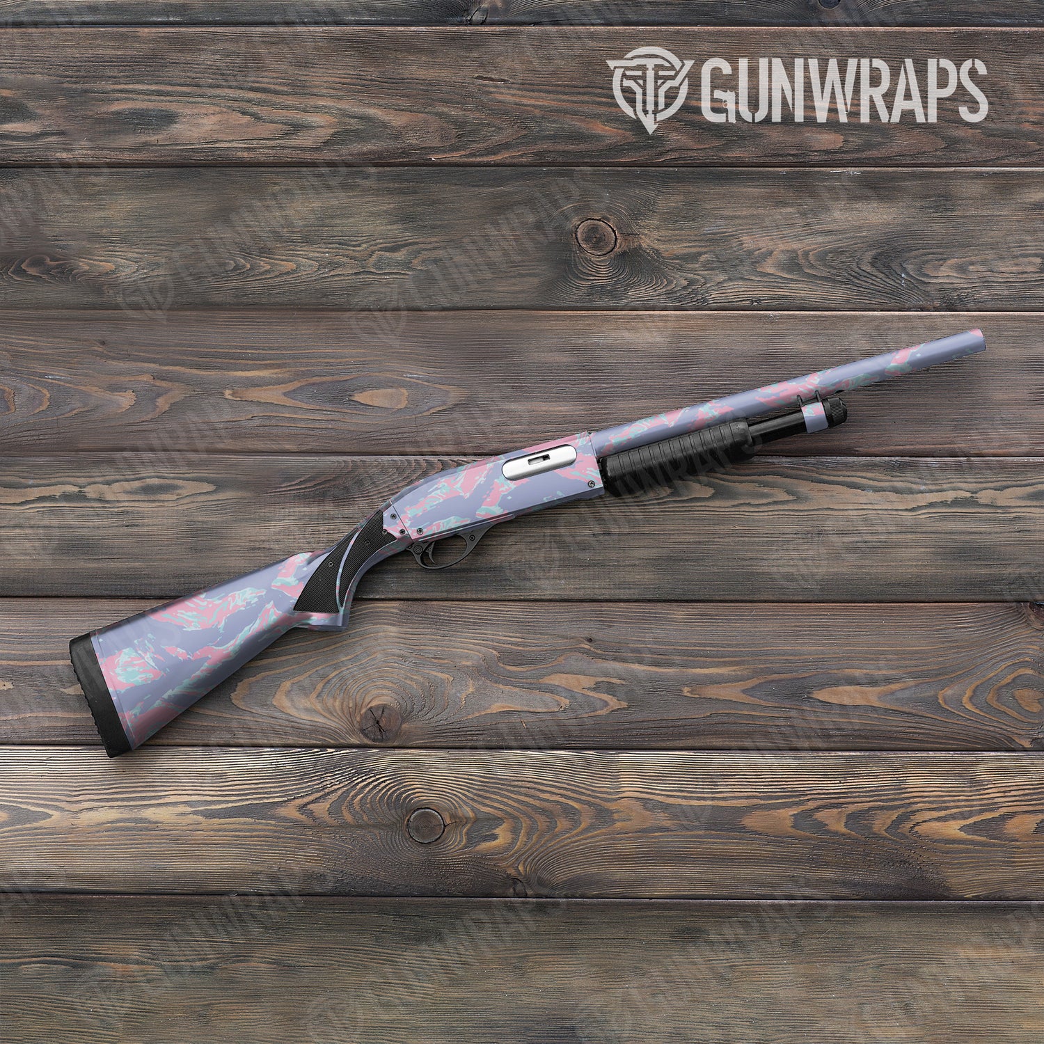 Shotgun Vietnam Tiger Stripe Cotton Candy Camo Gun Skin Vinyl Wrap