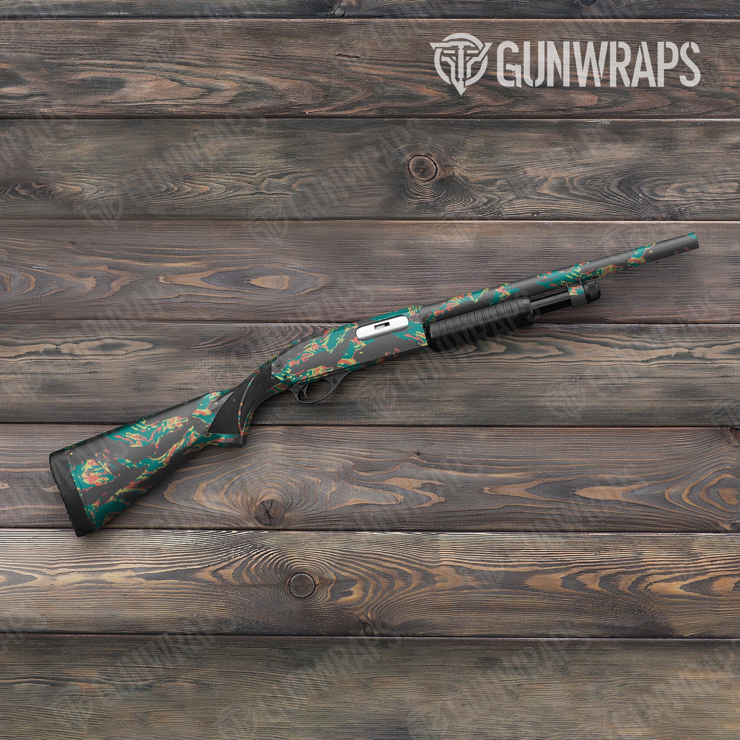 Shotgun Vietnam Tiger Stripe Fiesta Camo Gun Skin Vinyl Wrap