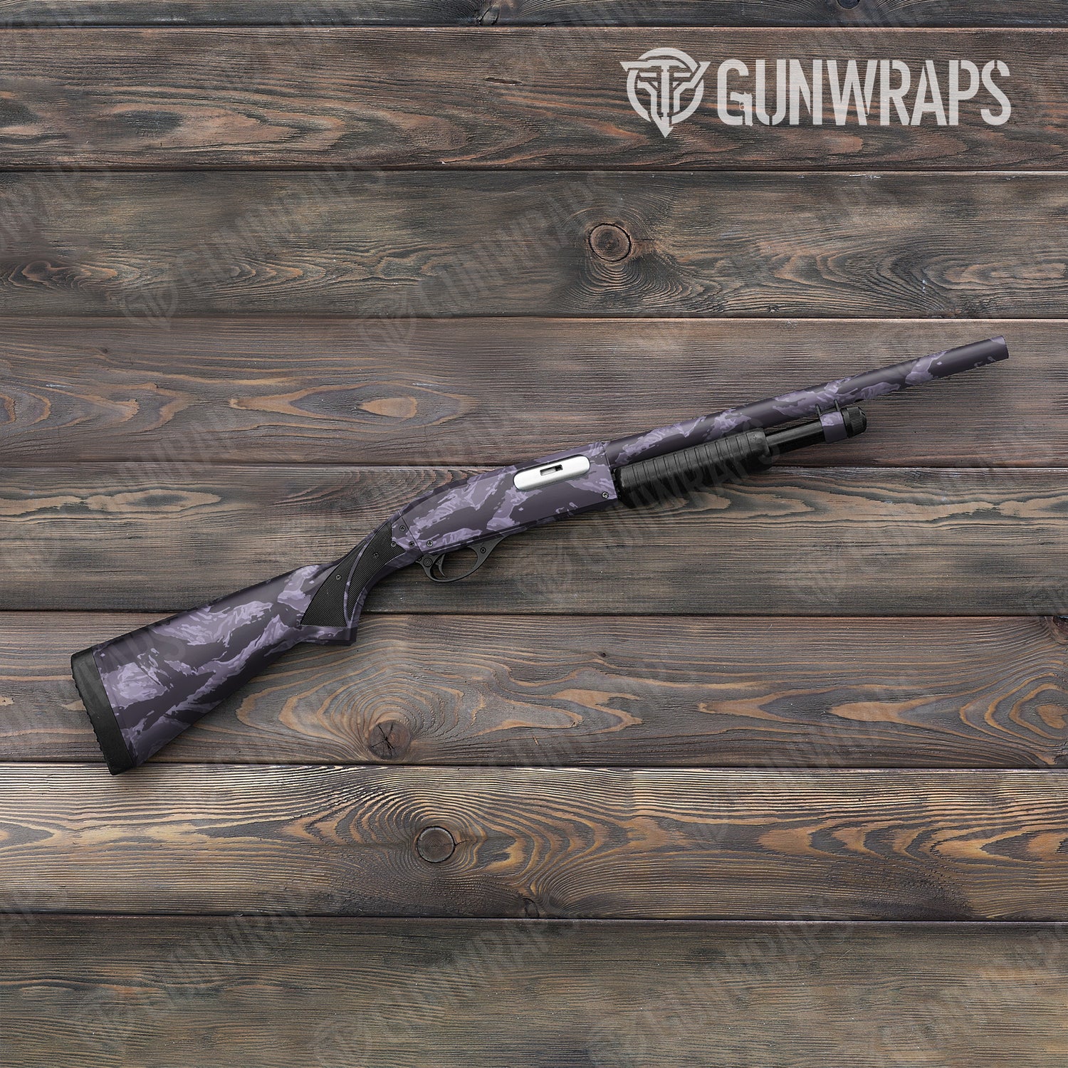 Shotgun Vietnam Tiger Stripe Lilac Camo Gun Skin Vinyl Wrap