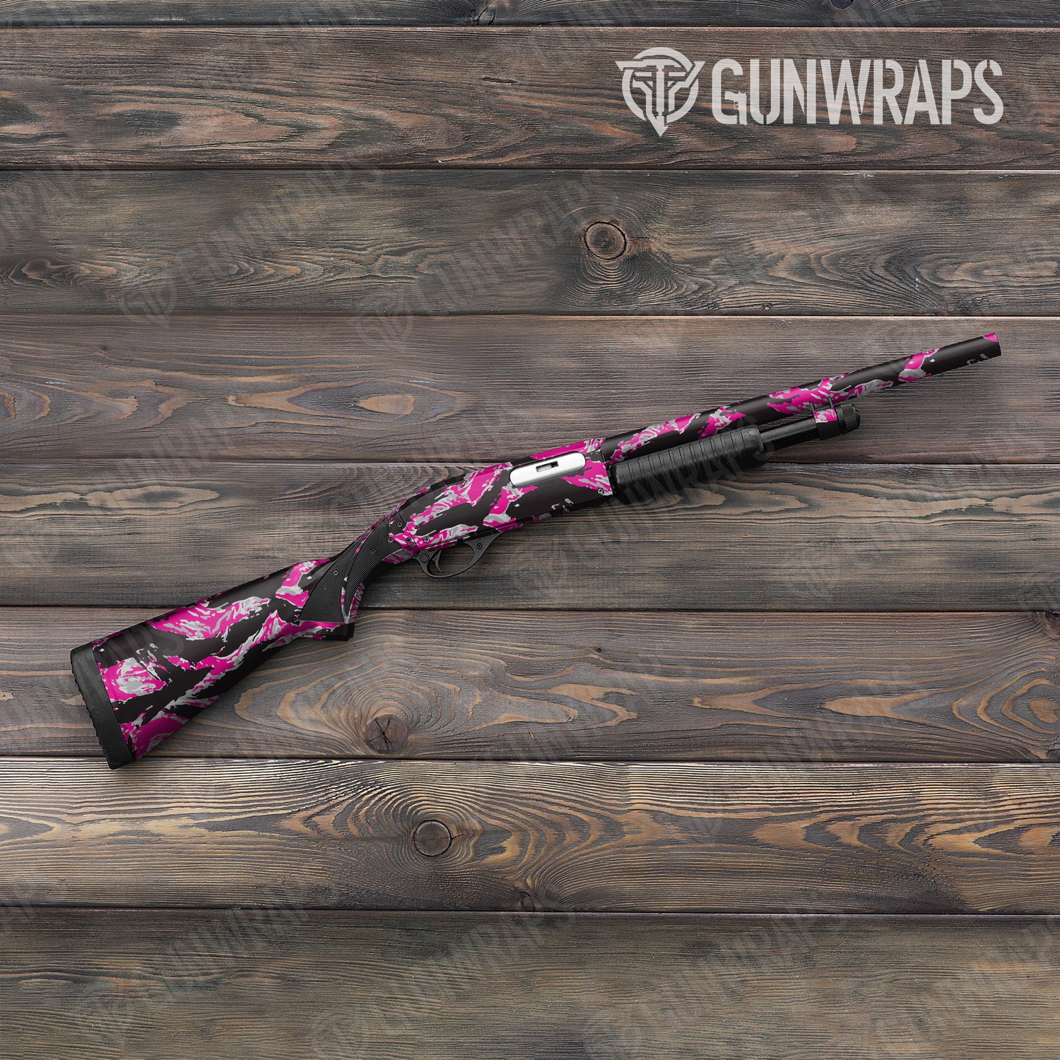 Shotgun Vietnam Tiger Stripe Magenta Tiger Camo Gun Skin Vinyl Wrap