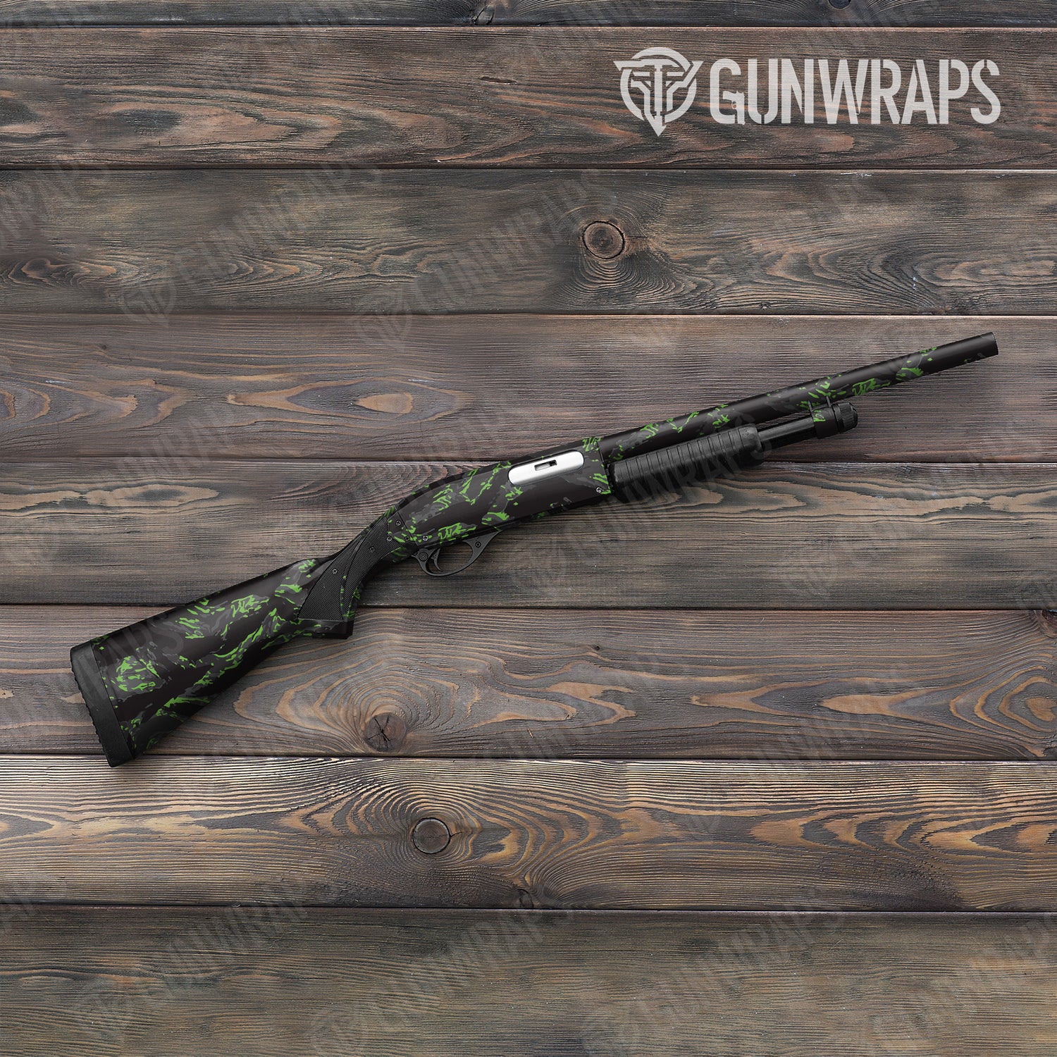 Shotgun Vietnam Tiger Stripe Metro Green Camo Gun Skin Vinyl Wrap