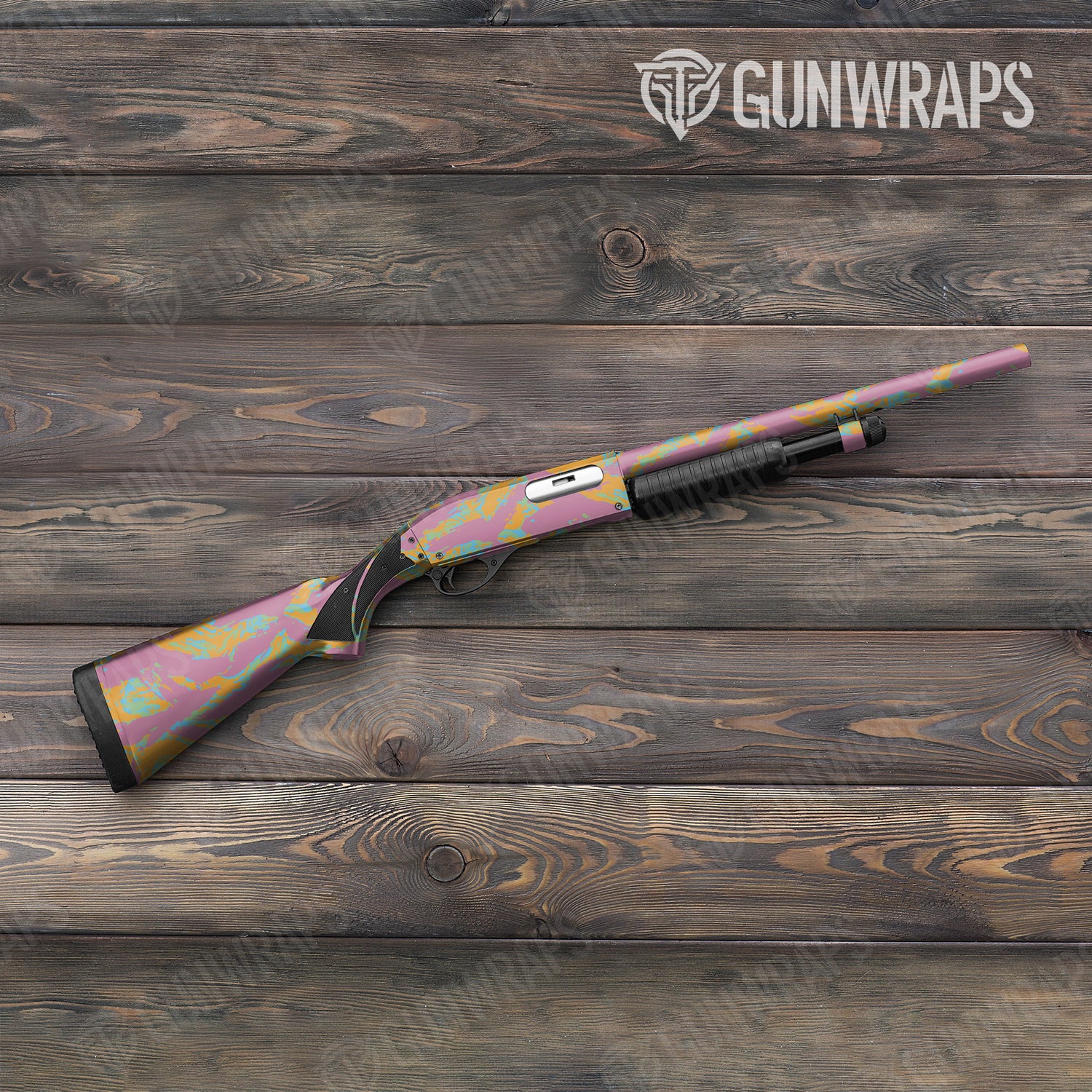 Shotgun Vietnam Tiger Stripe Sherbert Camo Gun Skin Vinyl Wrap