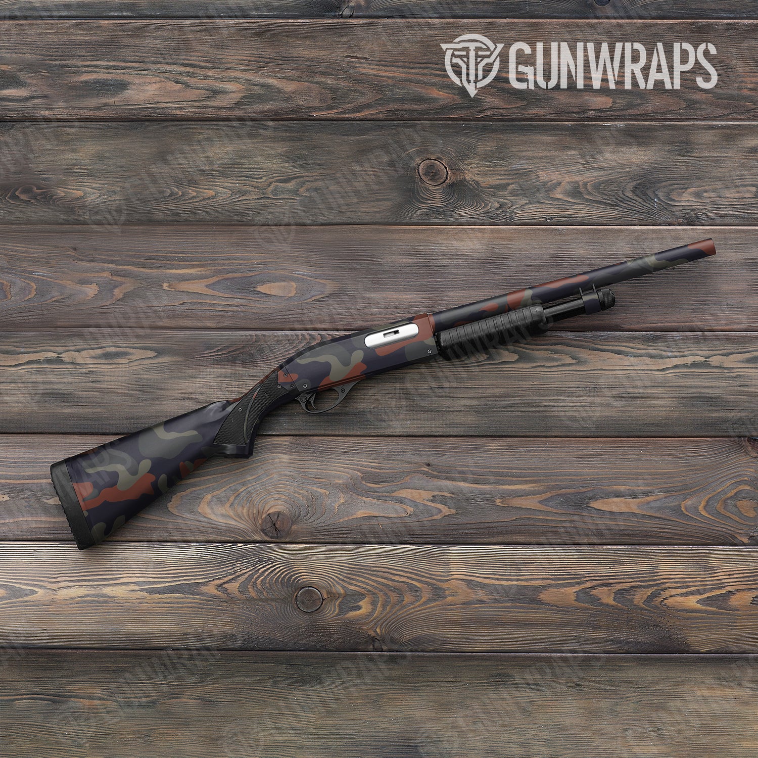 Shotgun Classic XL Blue Copper Camo Gun Skin Vinyl Wrap