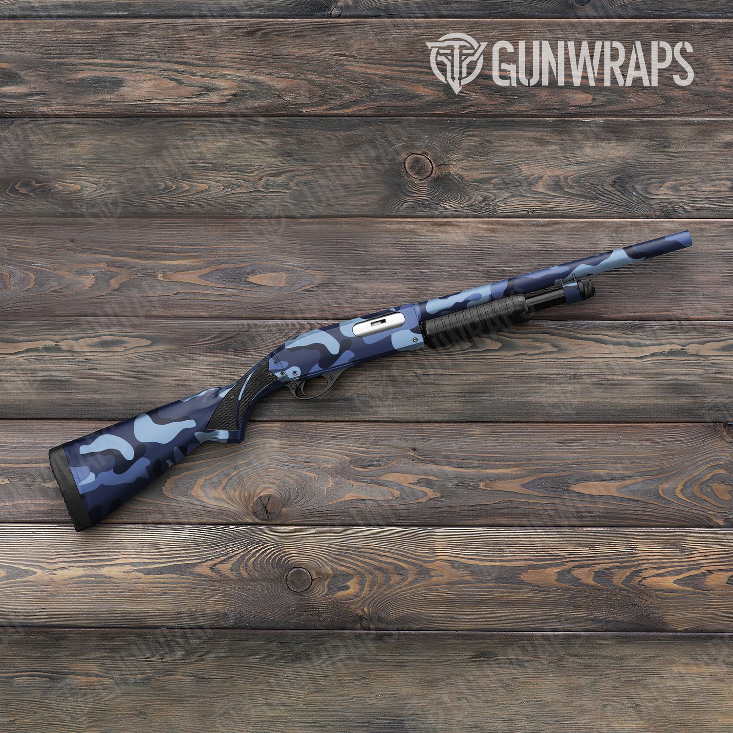 Shotgun Classic XL Blue Urban Night Camo Gun Skin Vinyl Wrap