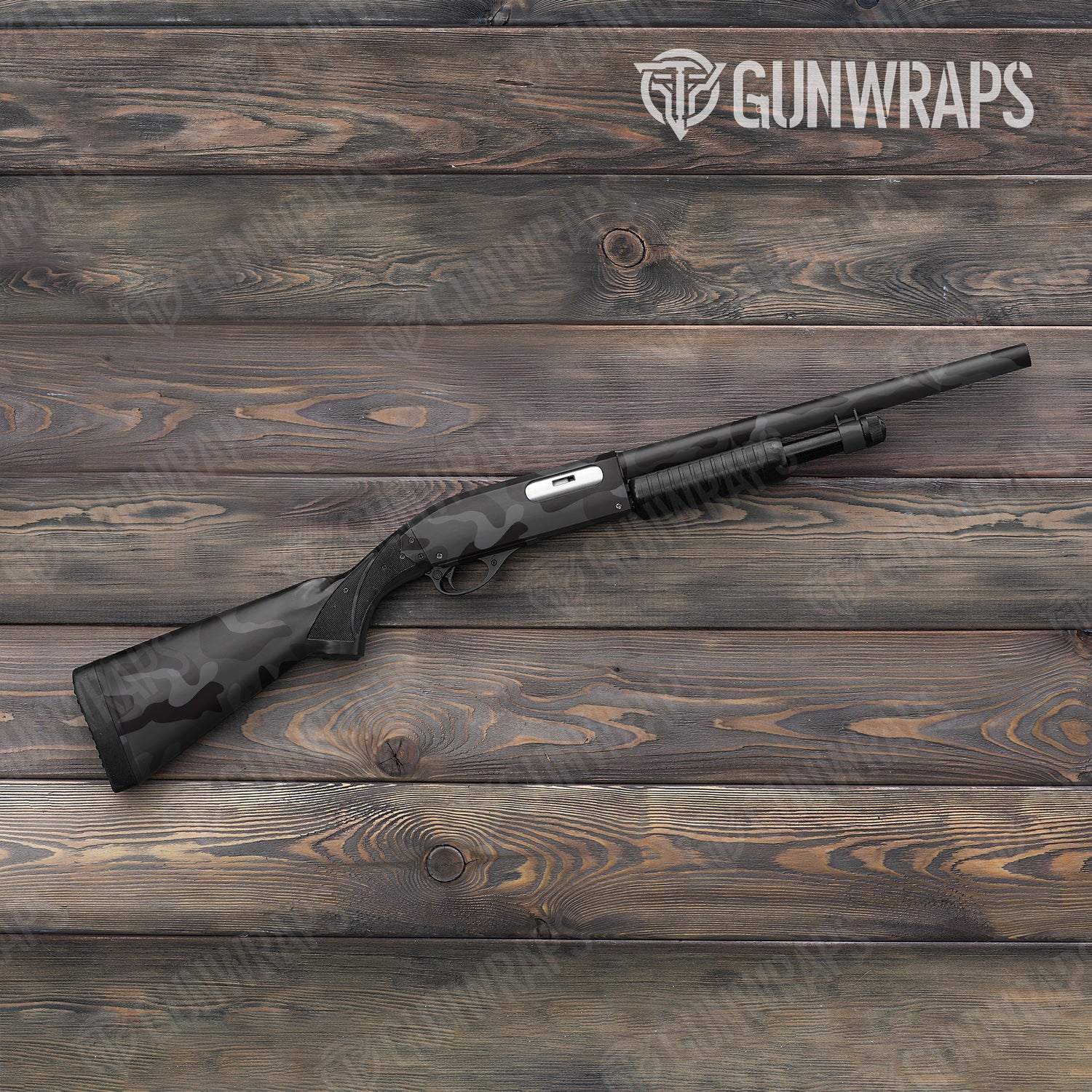 Shotgun Classic XL Elite Black Camo Gun Skin Vinyl Wrap