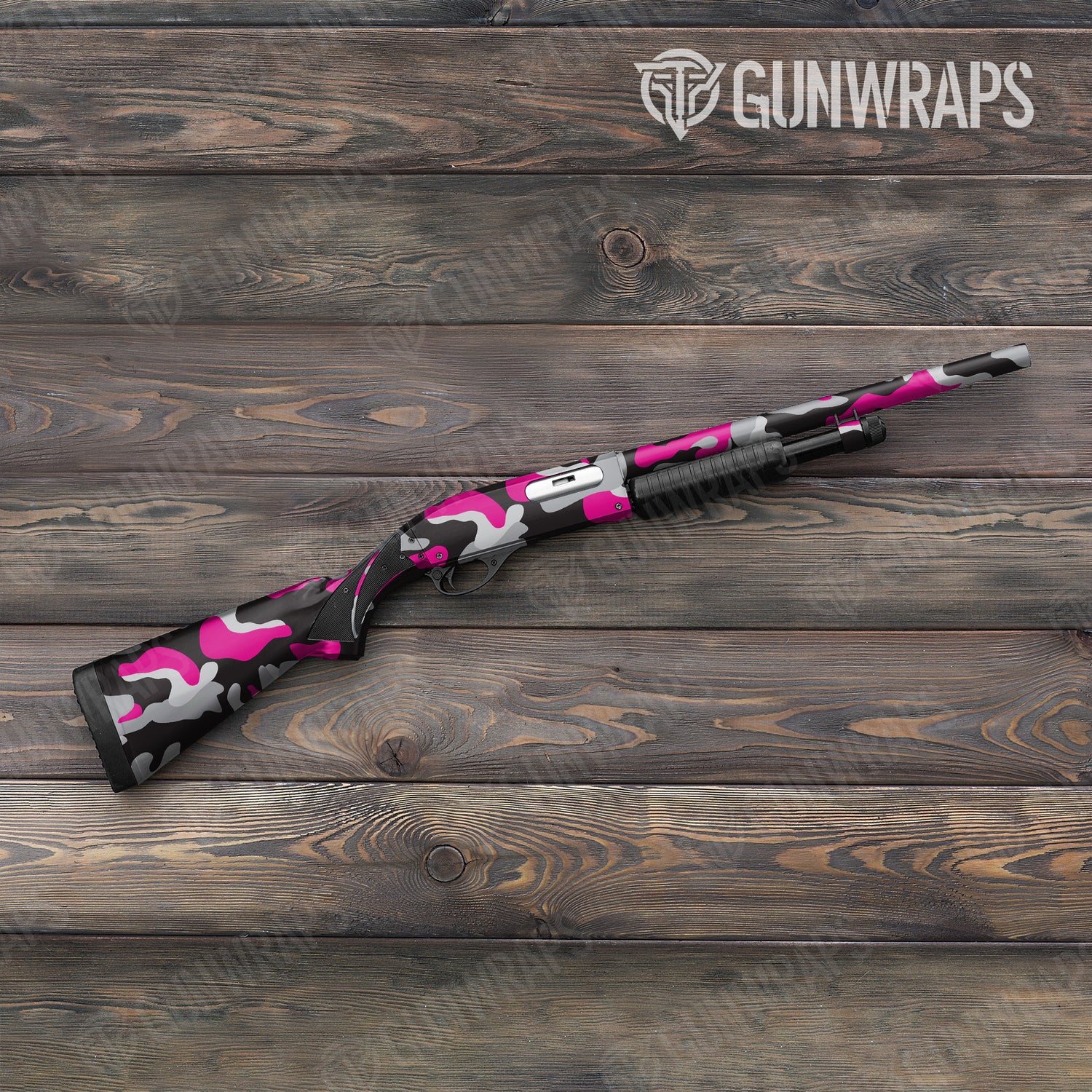 Shotgun Classic XL Magenta Tiger Camo Gun Skin Vinyl Wrap