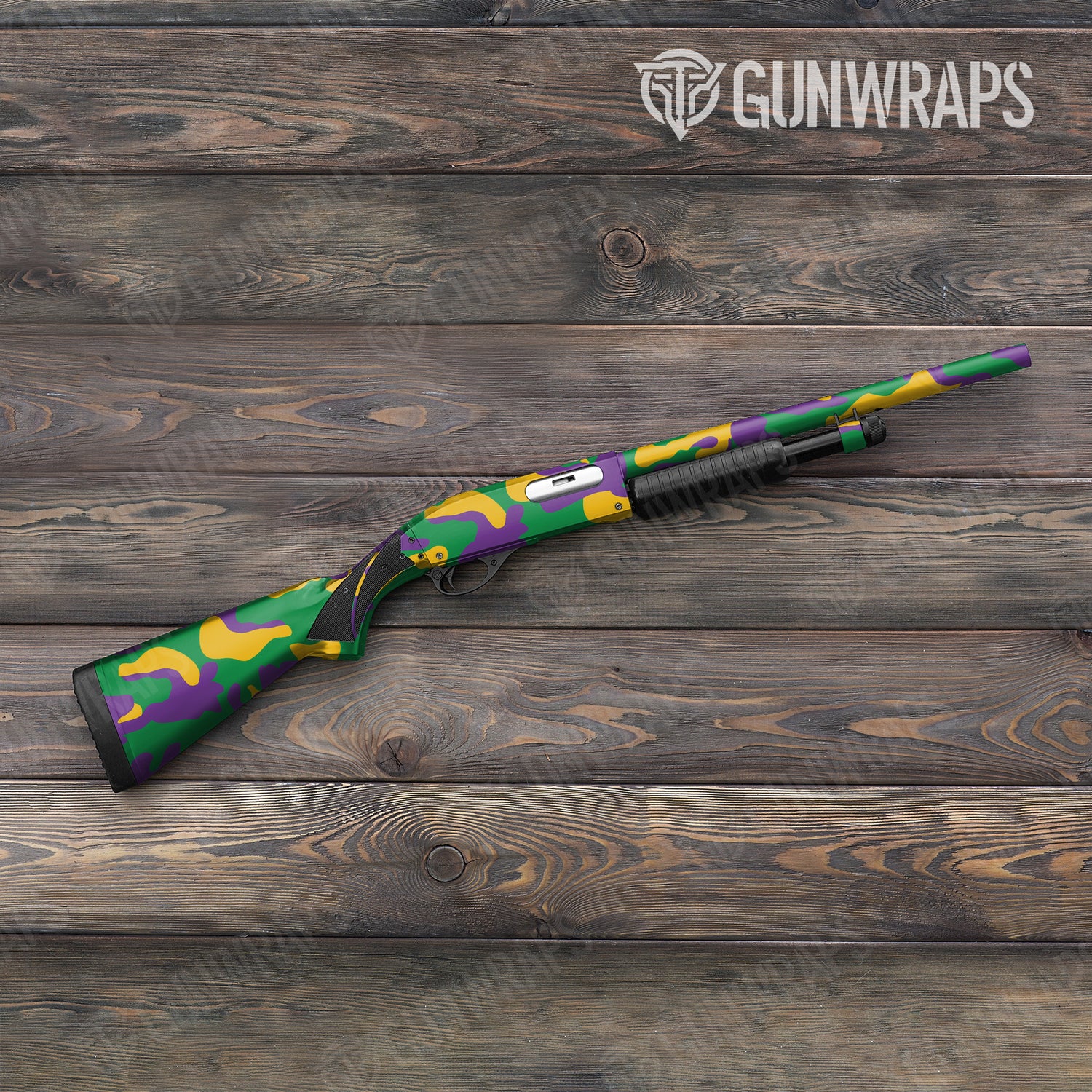 Shotgun Classic XL Mardi Gras Camo Gun Skin Vinyl Wrap