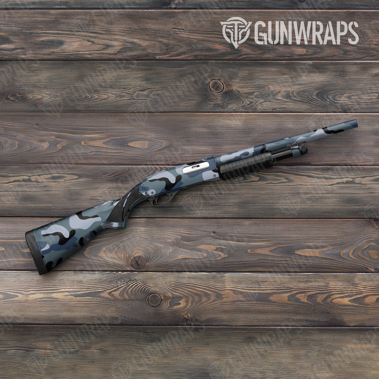 Shotgun Classic XL Navy Camo Gun Skin Vinyl Wrap