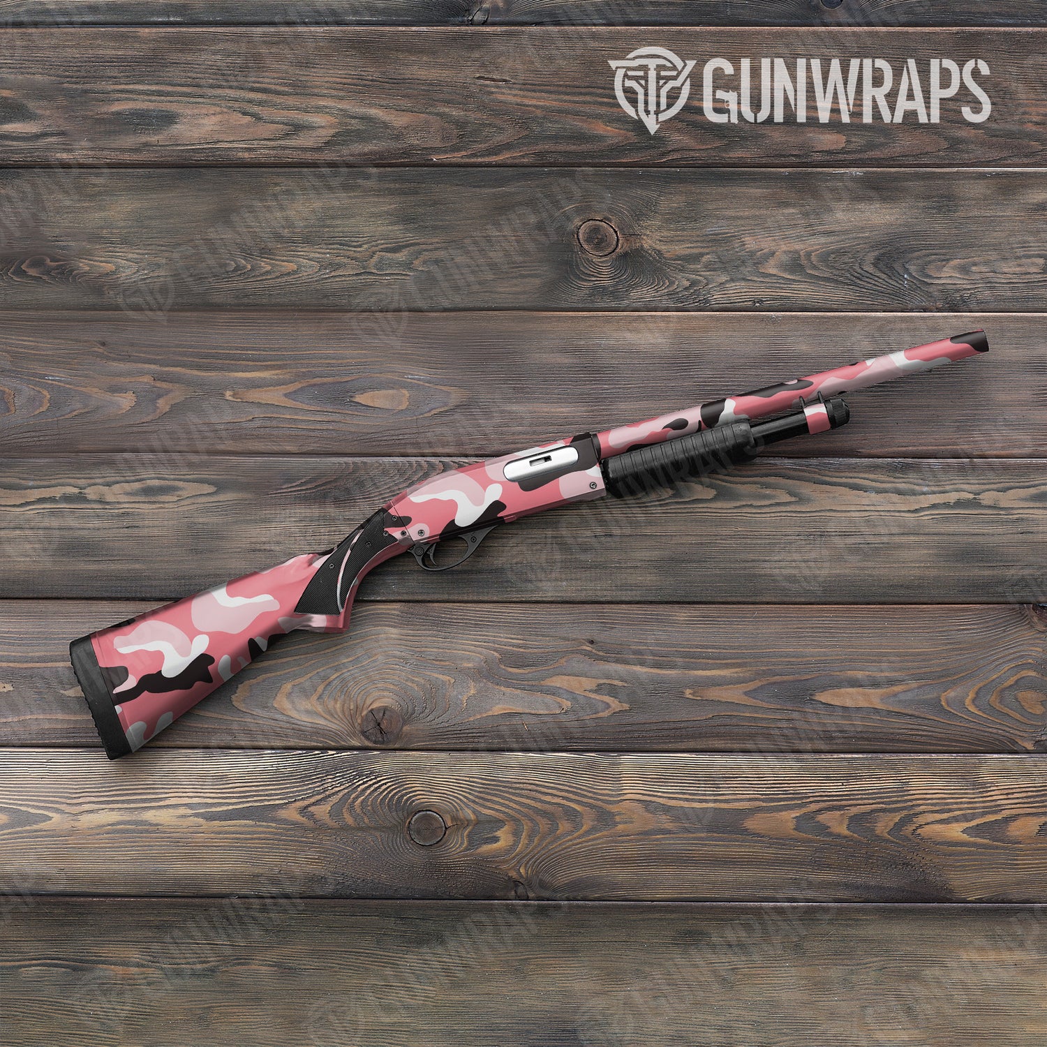 Shotgun Classic XL Pink Camo Gun Skin Vinyl Wrap