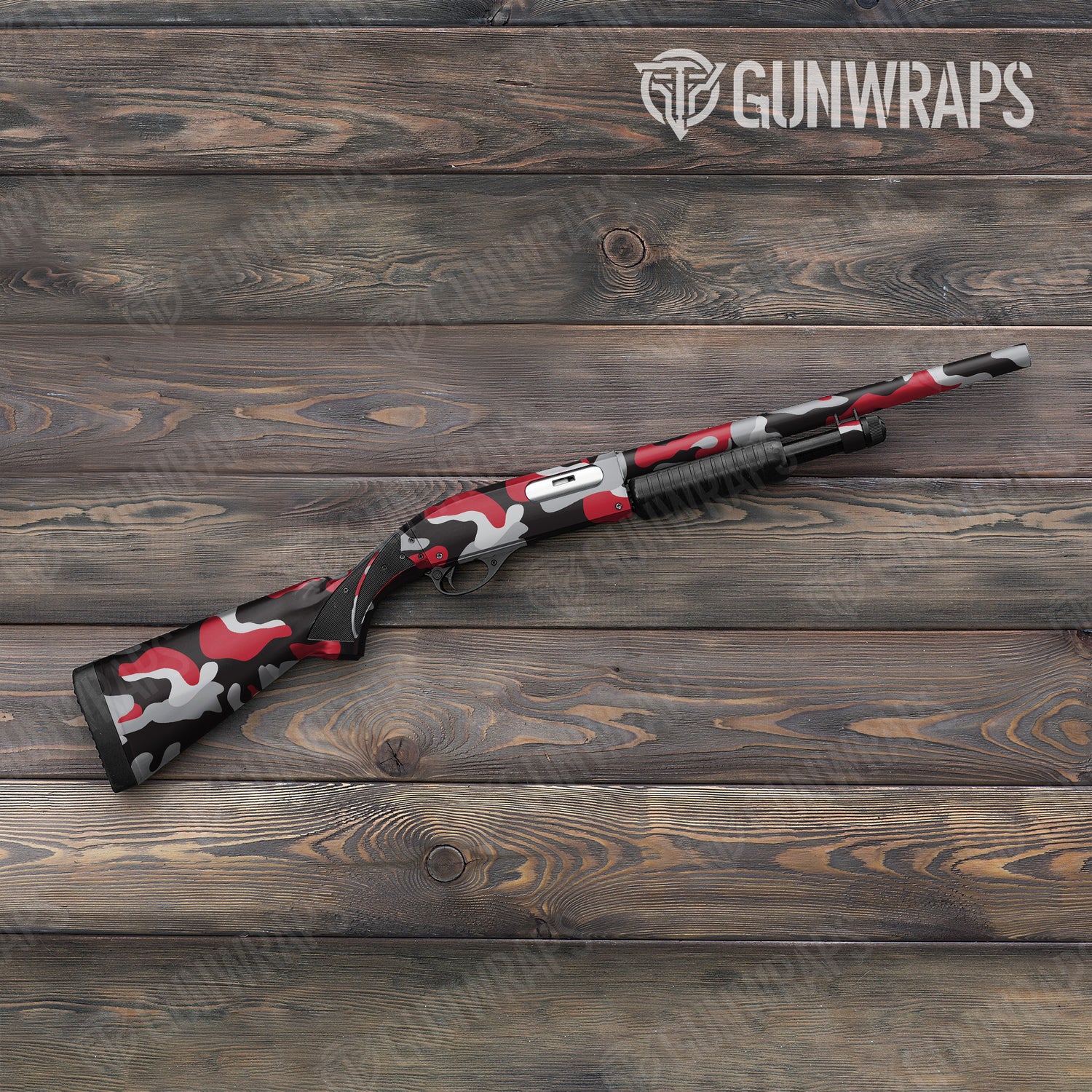 Shotgun Classic XL Red Tiger Camo Gun Skin Vinyl Wrap