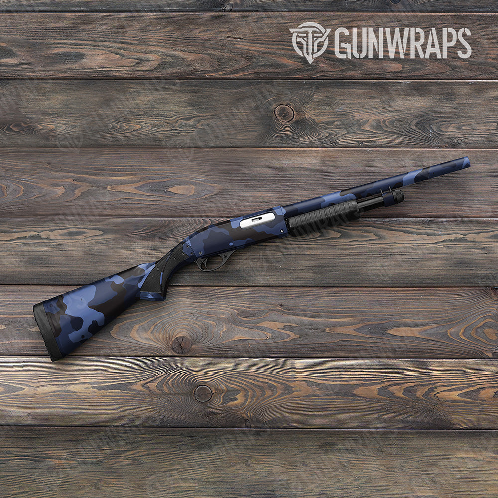 Shotgun Cumulus XL Blue Midnight Camo Gun Skin Vinyl Wrap