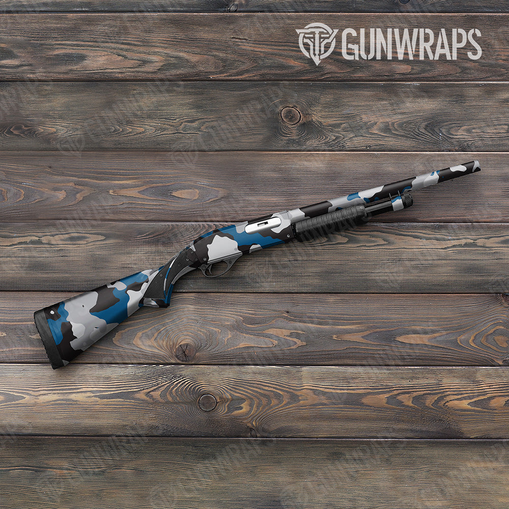 Shotgun Cumulus XL Blue Tiger Camo Gun Skin Vinyl Wrap