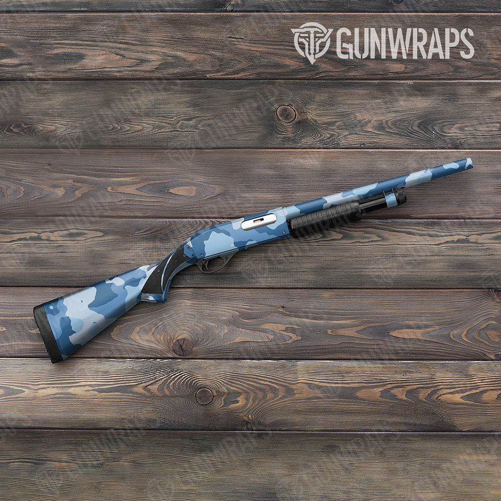 Shotgun Cumulus XL Cool Blue Camo Gun Skin Vinyl Wrap