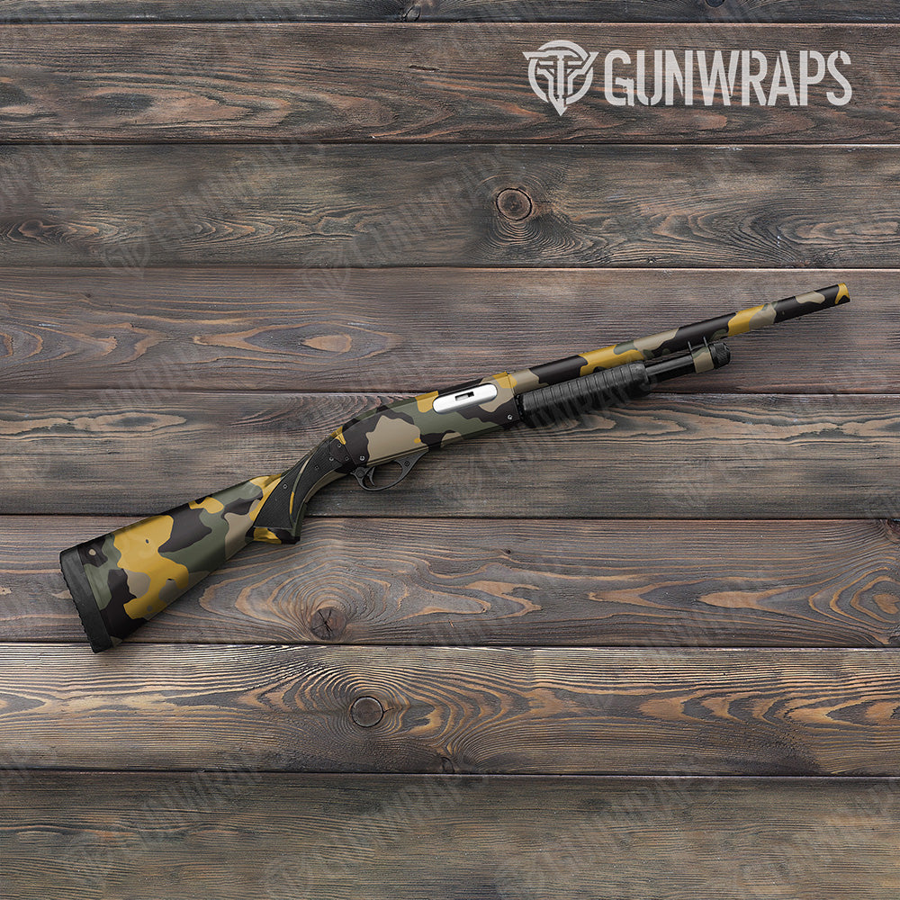 Shotgun Cumulus XL Militant Yellow Camo Gun Skin Vinyl Wrap