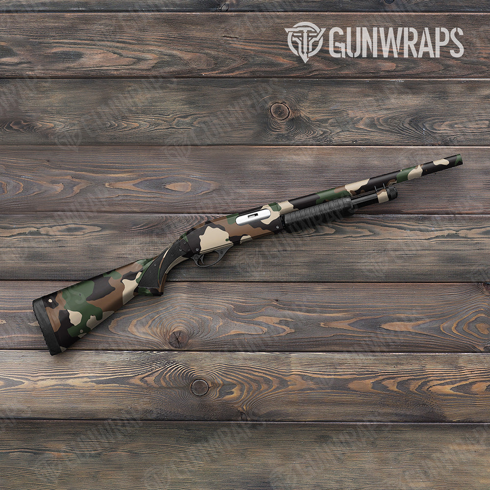 Shotgun Cumulus XL Woodland Camo Gun Skin Vinyl Wrap