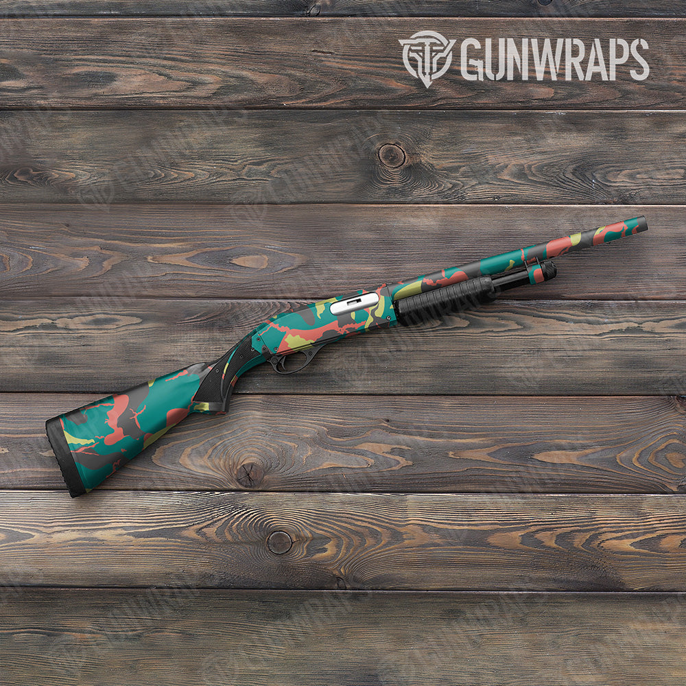 Shotgun Ragged XL Fiesta Camo Gun Skin Vinyl Wrap