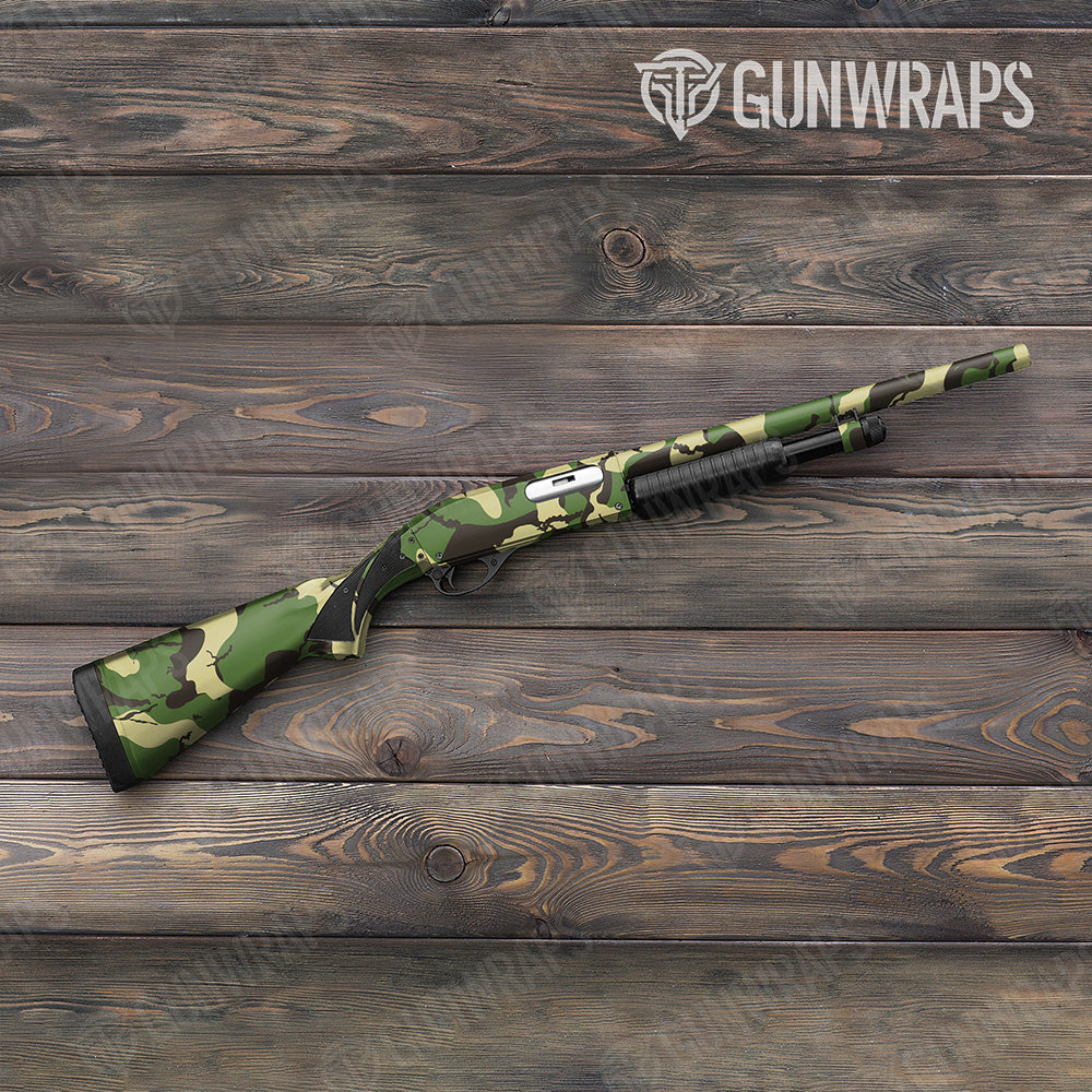 Shotgun Ragged XL Jungle Camo Gun Skin Vinyl Wrap