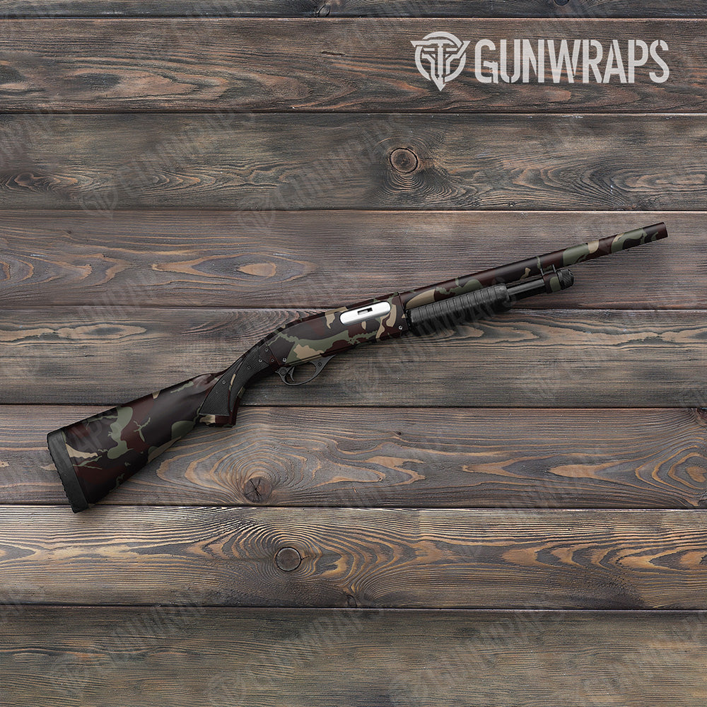 Shotgun Ragged XL Militant Blue Camo Gun Skin Vinyl Wrap