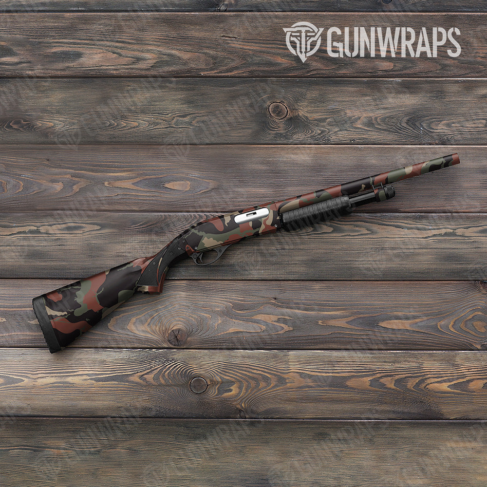 Shotgun Ragged XL Militant Green Camo Gun Skin Vinyl Wrap