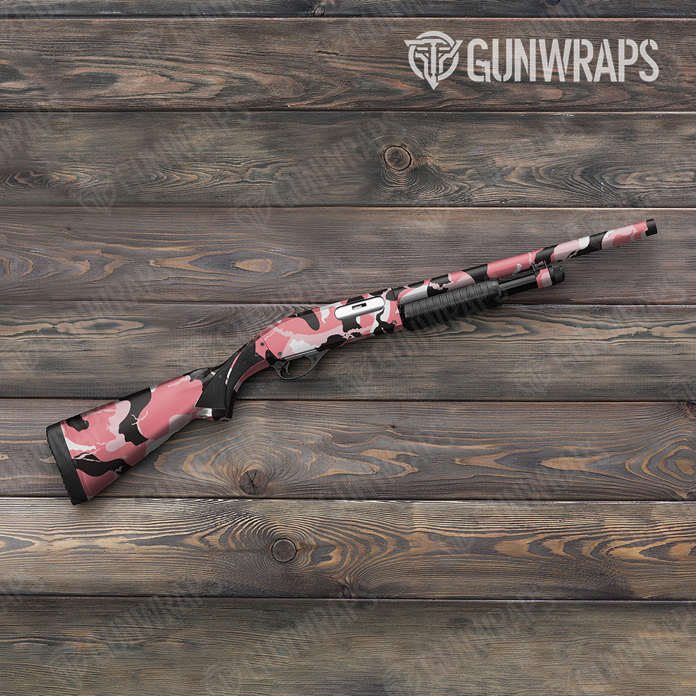 Shotgun Ragged XL Pink Tiger Camo Gun Skin Vinyl Wrap