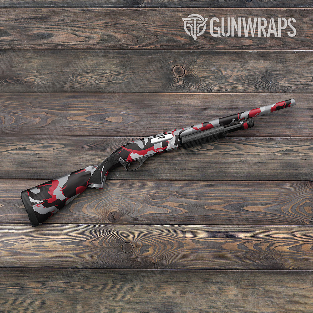 Shotgun Ragged XL Red Tiger Camo Gun Skin Vinyl Wrap