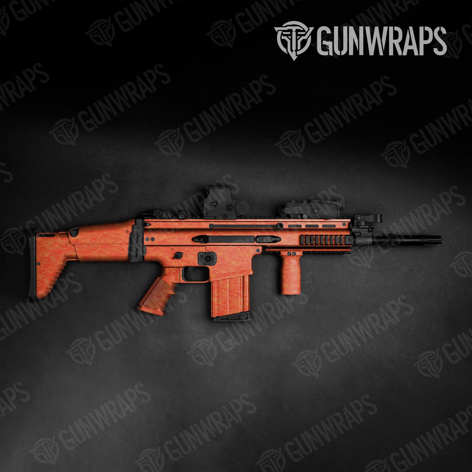 Tactical Classic Elite Orange Camo Gun Skin Vinyl Wrap