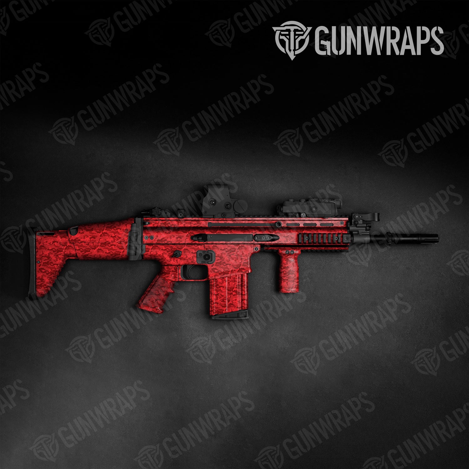 Tactical Classic Elite Red Camo Gun Skin Vinyl Wrap