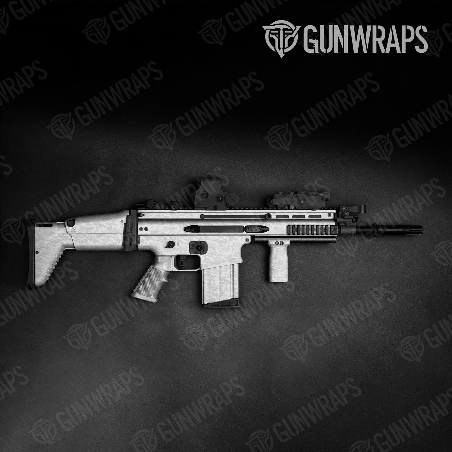 Tactical Classic Elite White Camo Gun Skin Vinyl Wrap