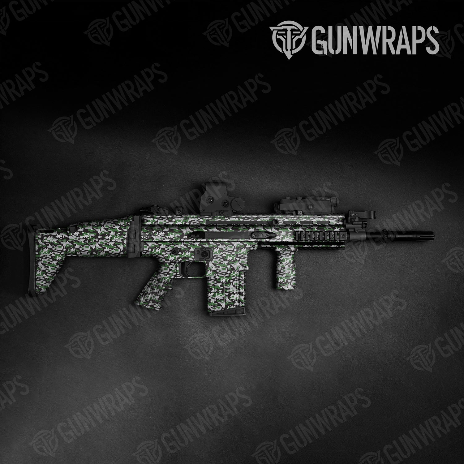 Tactical Classic Green Tiger Camo Gun Skin Vinyl Wrap