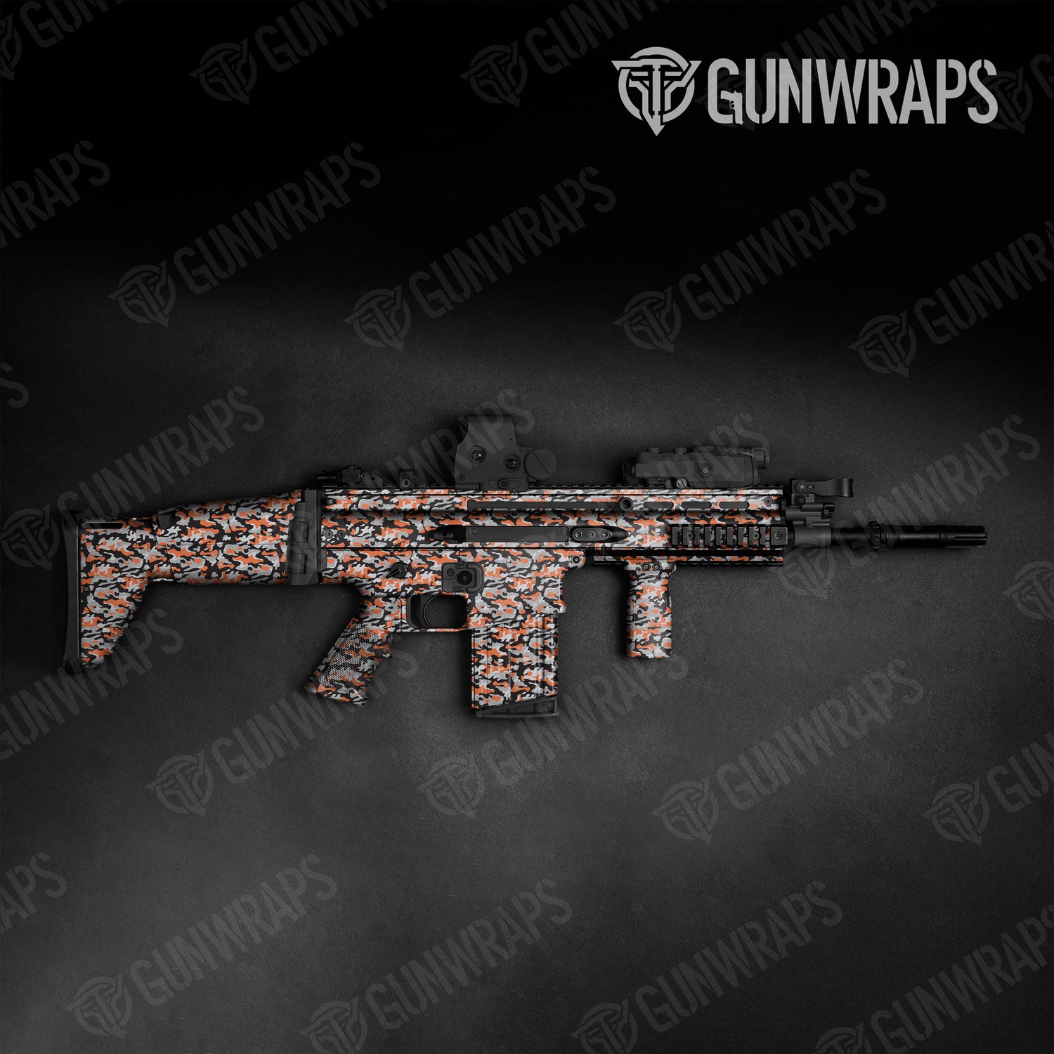 Tactical Classic Orange Tiger Camo Gun Skin Vinyl Wrap