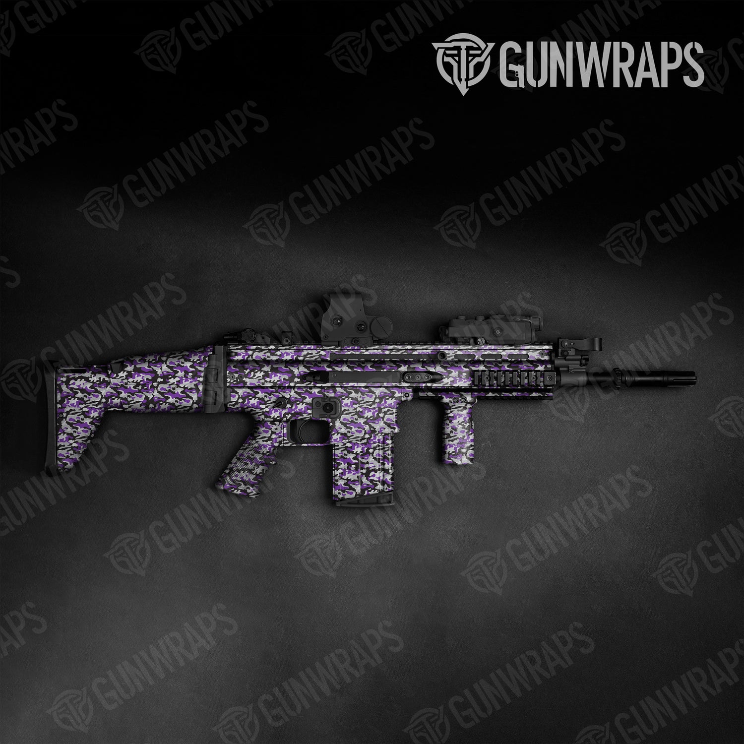 Tactical Classic Purple Tiger Camo Gun Skin Vinyl Wrap