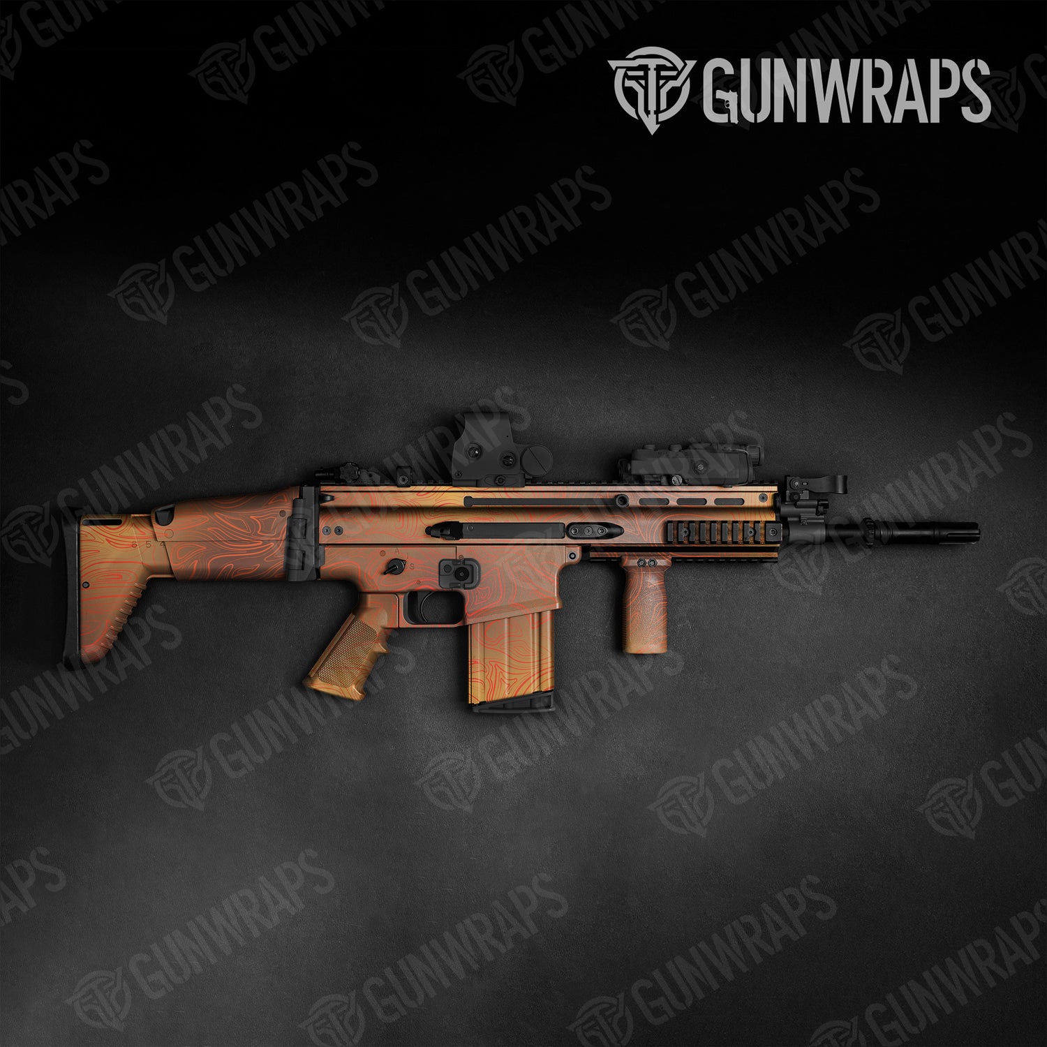 Tactical Damascus Autumn Camo Gun Skin Vinyl Wrap