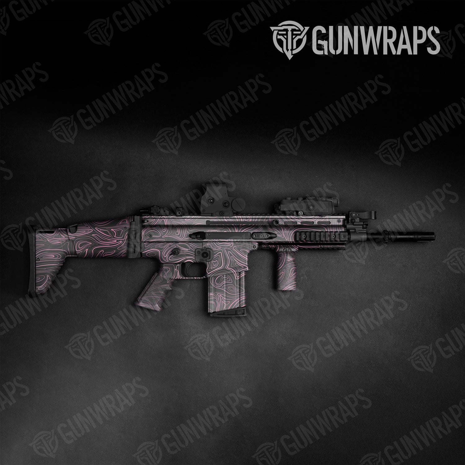 Tactical Damascus Pink Camo Gun Skin Vinyl Wrap