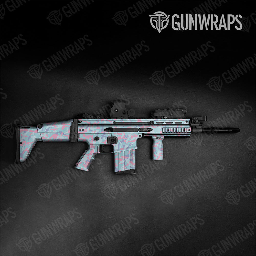 Tactical Erratic Cotton Candy Camo Gun Skin Vinyl Wrap