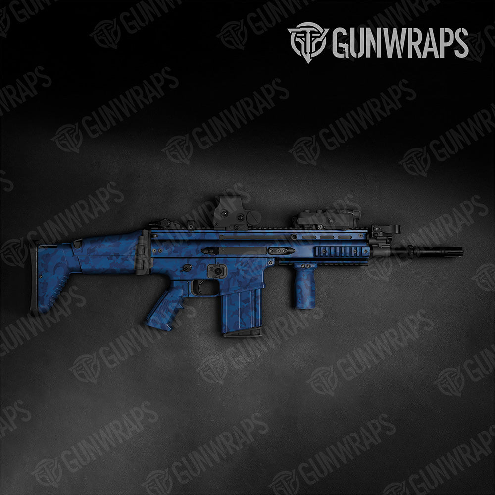 Tactical Erratic Elite Blue Camo Gun Skin Vinyl Wrap